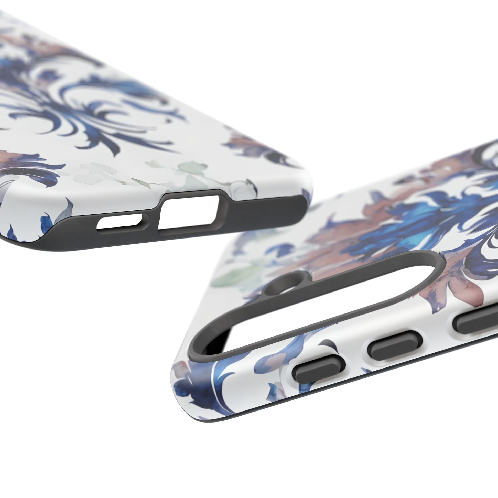 Delft Reverie - Elegant Blue & White Samsung S25 Tough Phone Case - Dutch Delftware-Inspired Floral Design
