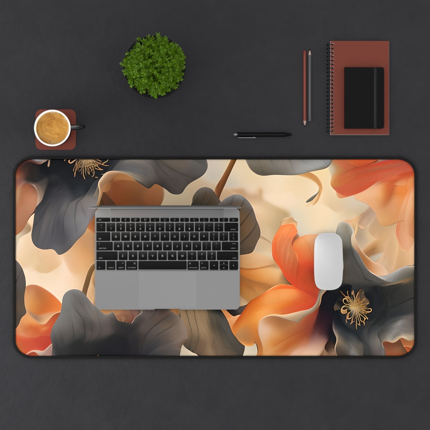 Autumn Ember Designer Desk Mat - Premium Office Desk Pad, 3 Sizes Available, Artistic Workspace Protection