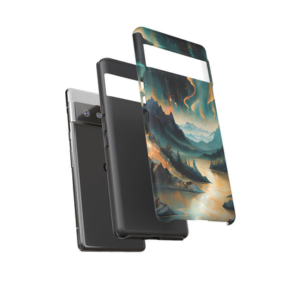 Aurora Dreamscape Tough Case for Google Pixel - Northern Lights Artistic Shockproof Cover, Elegant Protective Phone Case