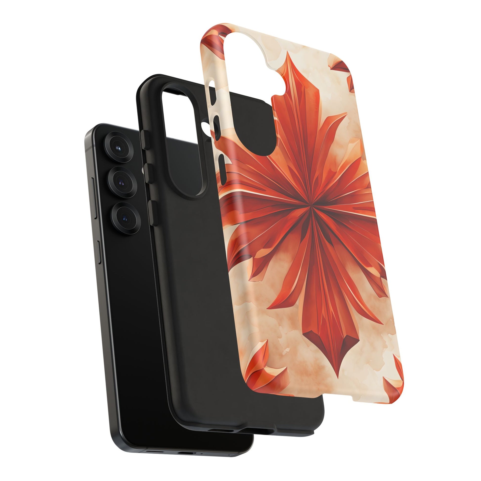 Sunset Fleur Samsung Galaxy S25 - Kaleidoscope Collection of MagSafe Compatible - Vibrant Sunset Flower Design
