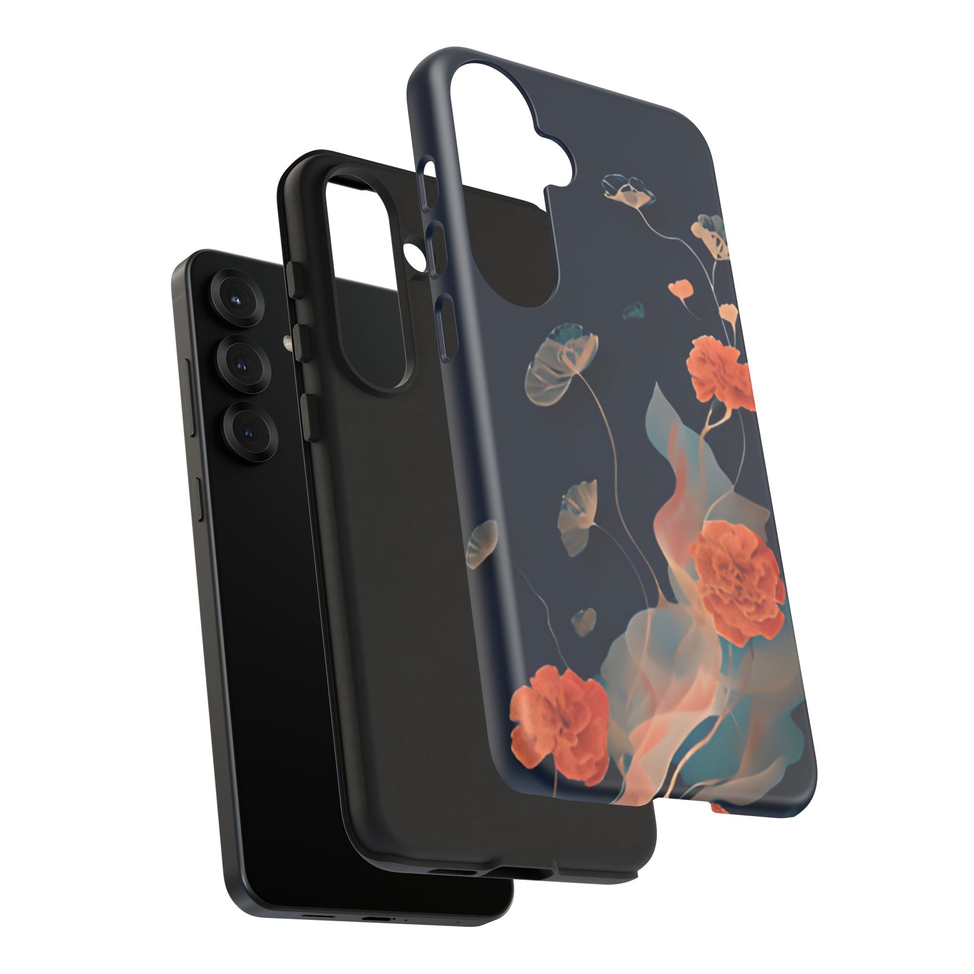 Lotus Reverie - Elegant Artistic Floral Samsung Galaxy S25 Plus Tough Phone Case - Painterly Lotus Blossom Design