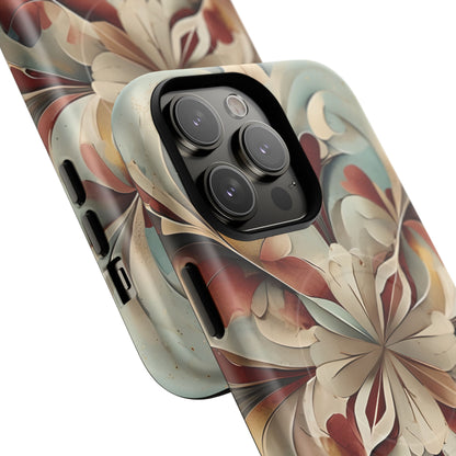 Vintage Baroque Blossom - Ornate Floral Art iPhone MagSafe Phone Case - Elegant Baroque-Inspired Design