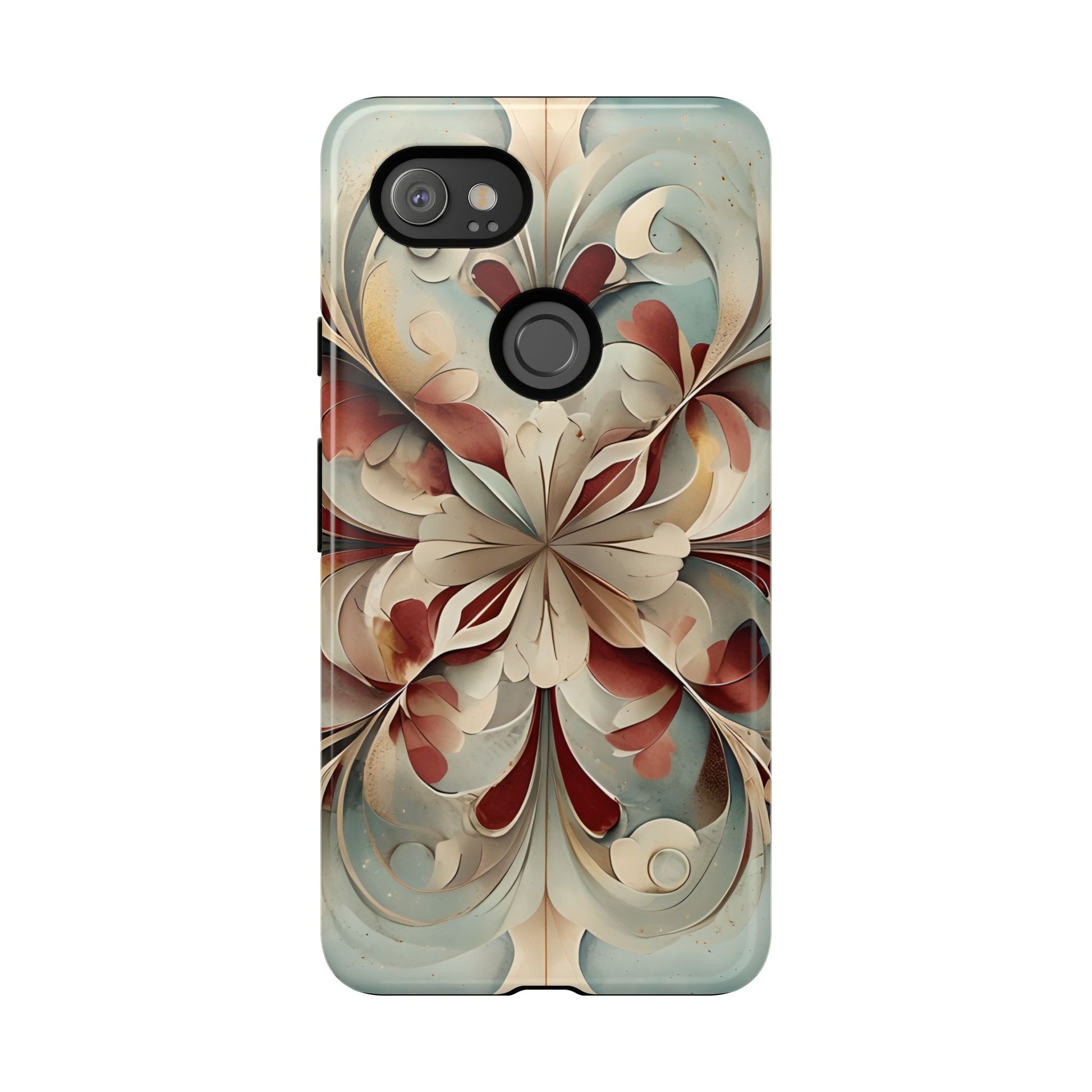 Vintage Baroque Blossom - Ornate Floral Art Google Pixel 2XL Tough Phone Case - Elegant Baroque-Inspired Design