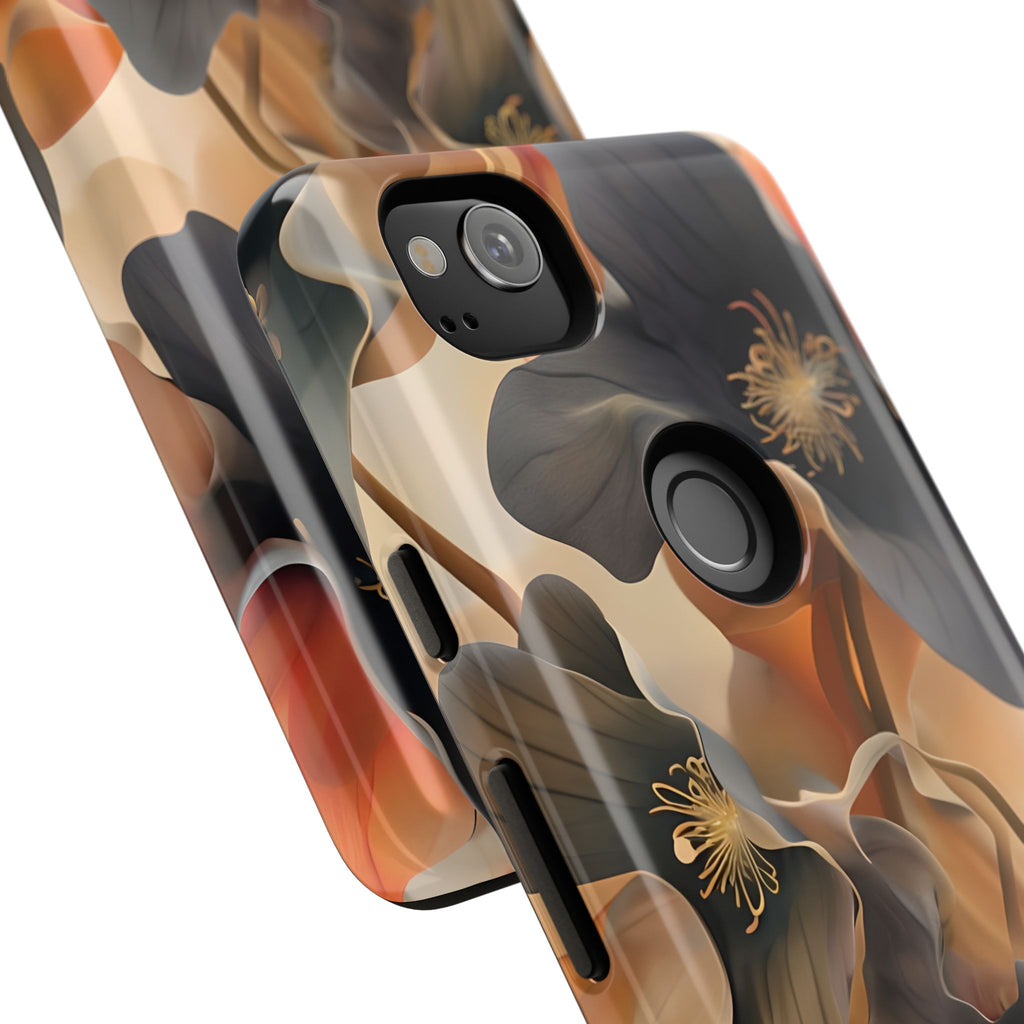 Autumn Ember - Moody Floral Art Google Pixel 2 Tough Phone Case - Warm Earthy Botanical Design