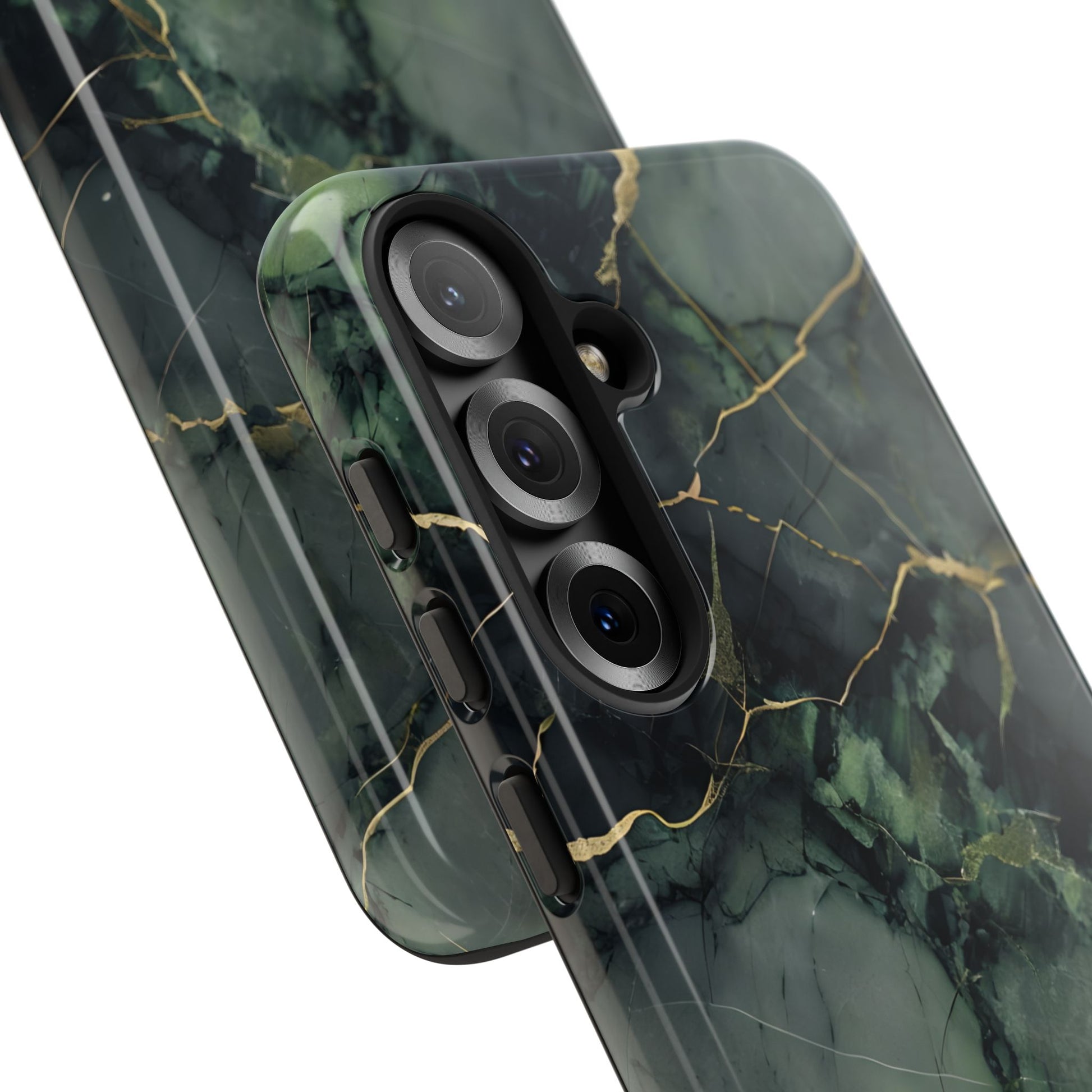 Verdant Vein Tough Case for Samsung Galaxy S25 - Luxury Gold Vein, Nature-Inspired Protective Cover