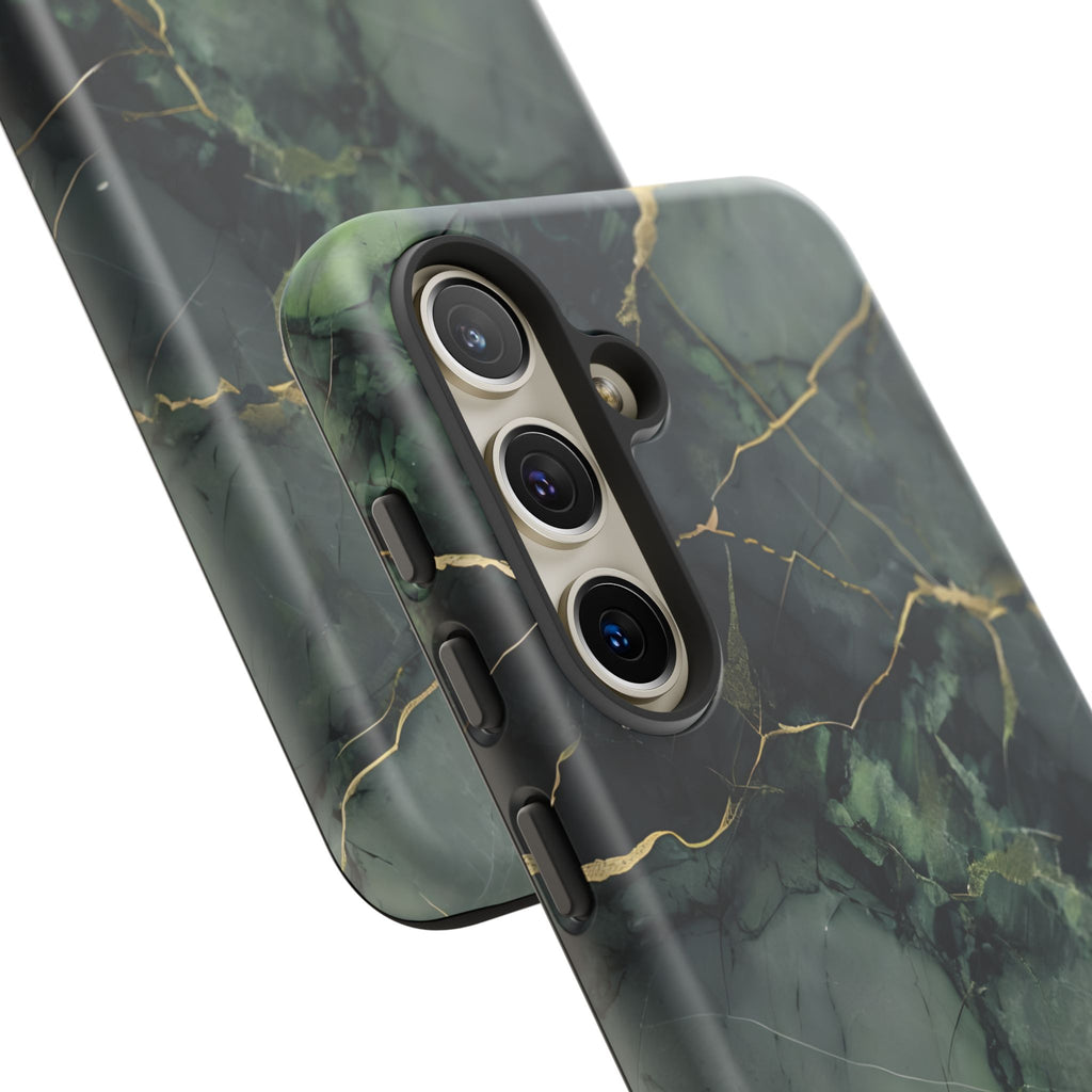 Verdant Vein Tough Case for Samsung Galaxy S24 - Luxury Gold Vein, Nature-Inspired Protective Cover