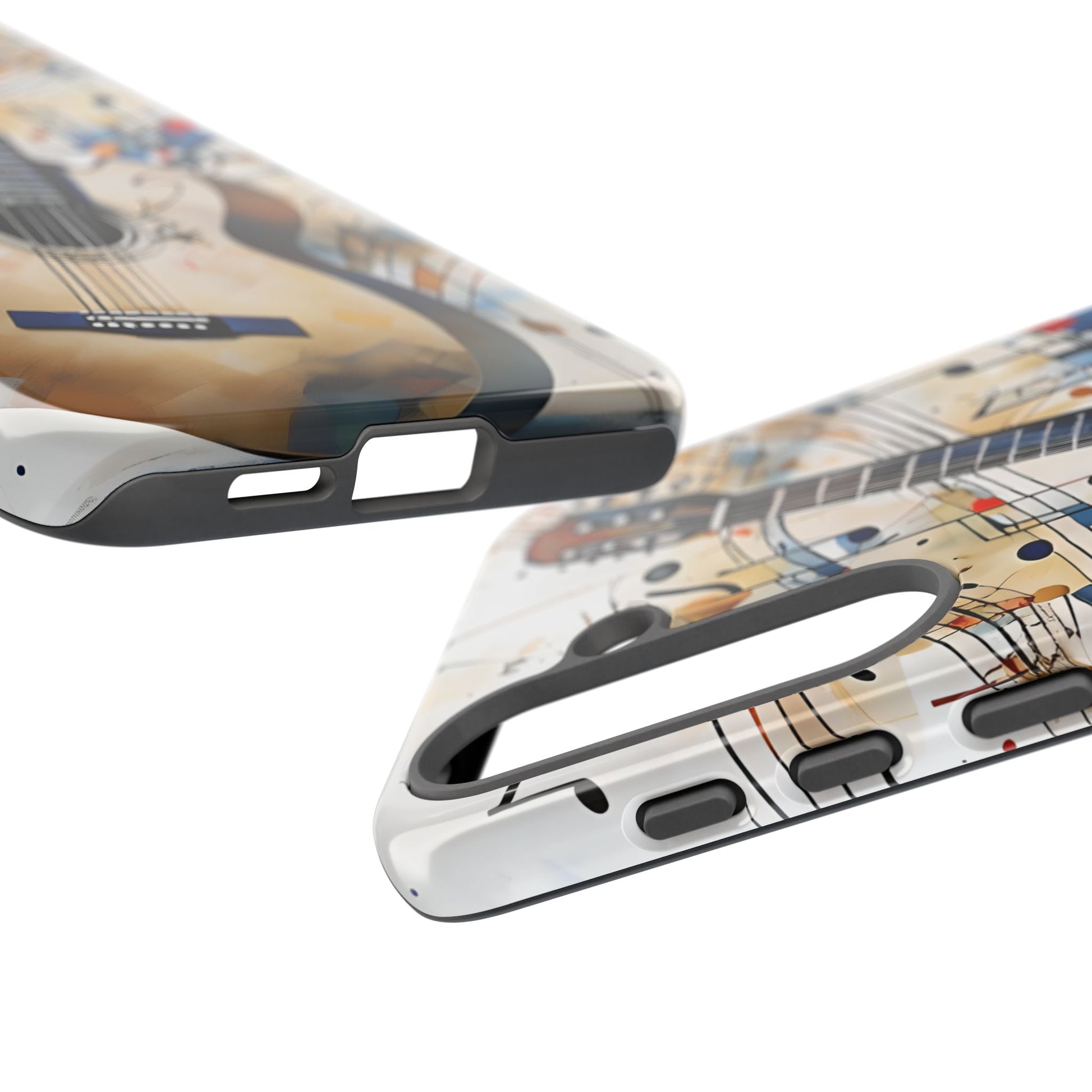 Strum and Flow Acoustic Guitar Art Tough Case for Samsung Galaxy S25 Plus - Shockproof Phone Cover