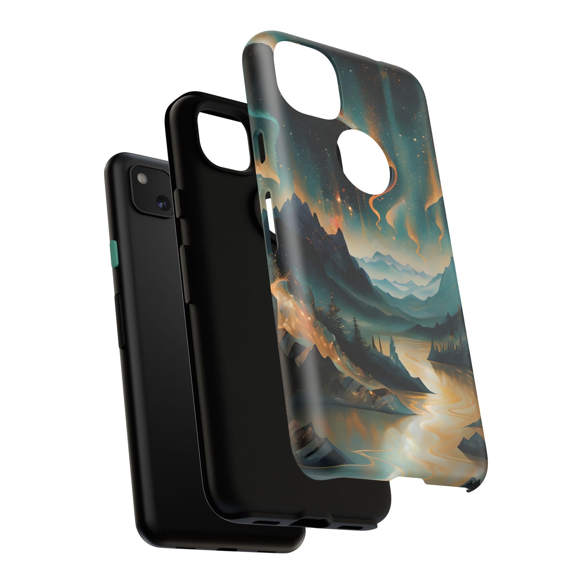 Aurora Dreamscape Tough Case for Google Pixel 4a - Northern Lights Artistic Shockproof Cover, Elegant Protective Phone Case
