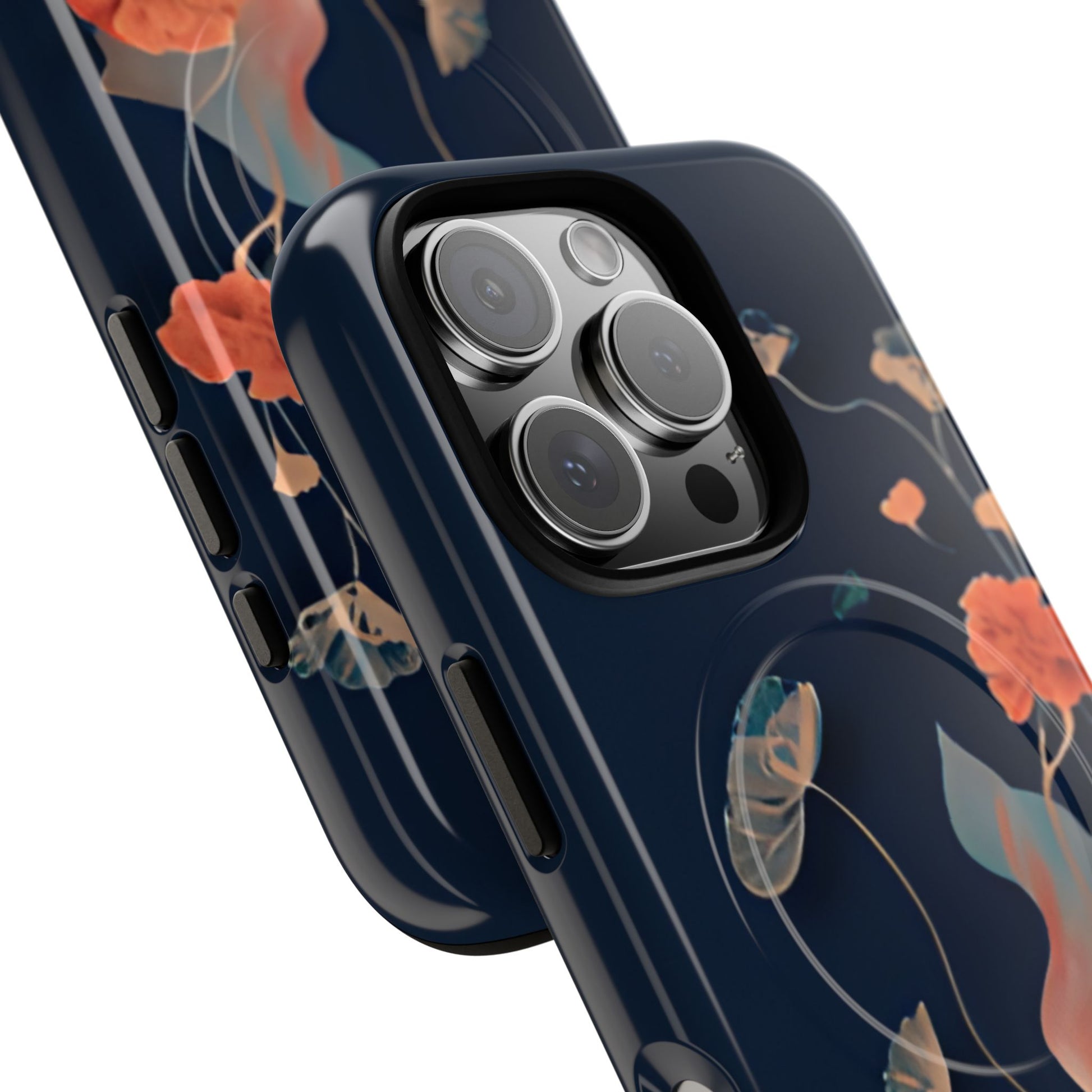 Lotus Reverie - Elegant Artistic Floral iPhone 16 Pro MagSafe Phone Case - Painterly Lotus Blossom Design