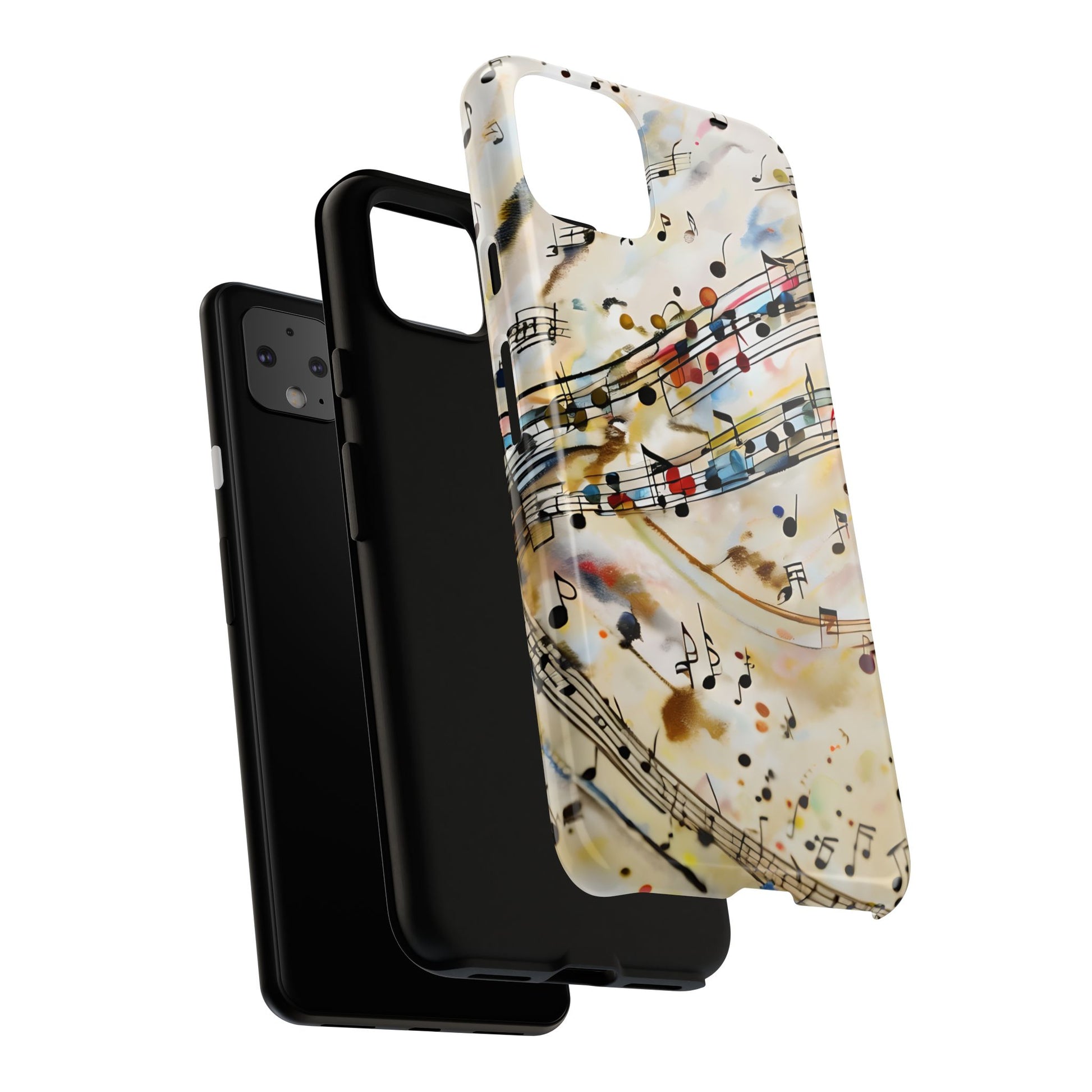 Melodic Flow Abstract Music Notes Tough Case for Google Pixel 4XL - Shockproof Phone Cover