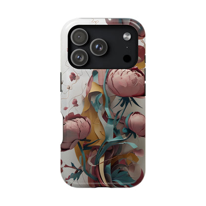 Blushing Peony Veil iPhone MagSafe Case