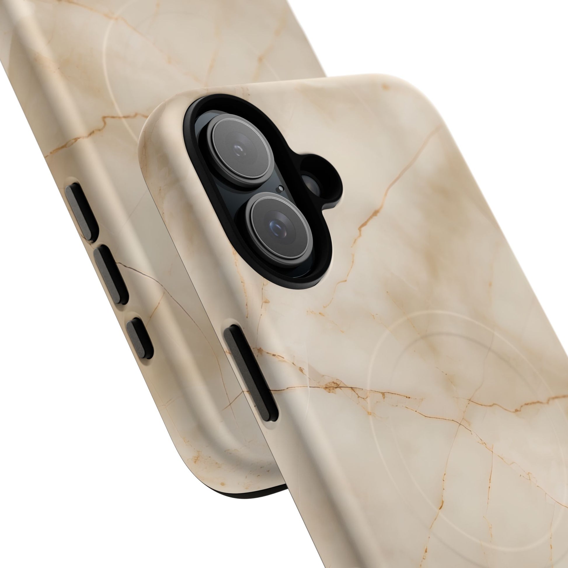 Parchment Mist - iPhone 16 Plus MagSafe Phone Case - Neutral Beige Marble Design