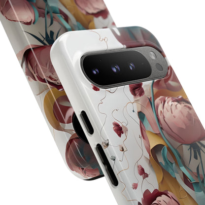 Blushing Peony Veil Google Pixel Tough Case