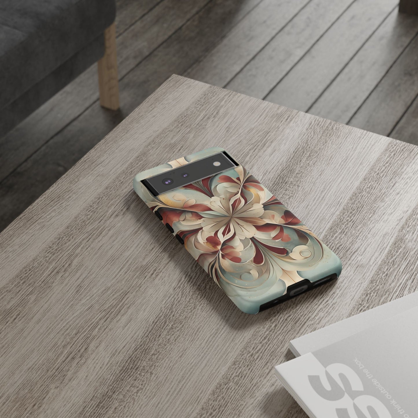 Vintage Baroque Blossom - Ornate Floral Art Google Pixel Tough Phone Case - Elegant Baroque-Inspired Design
