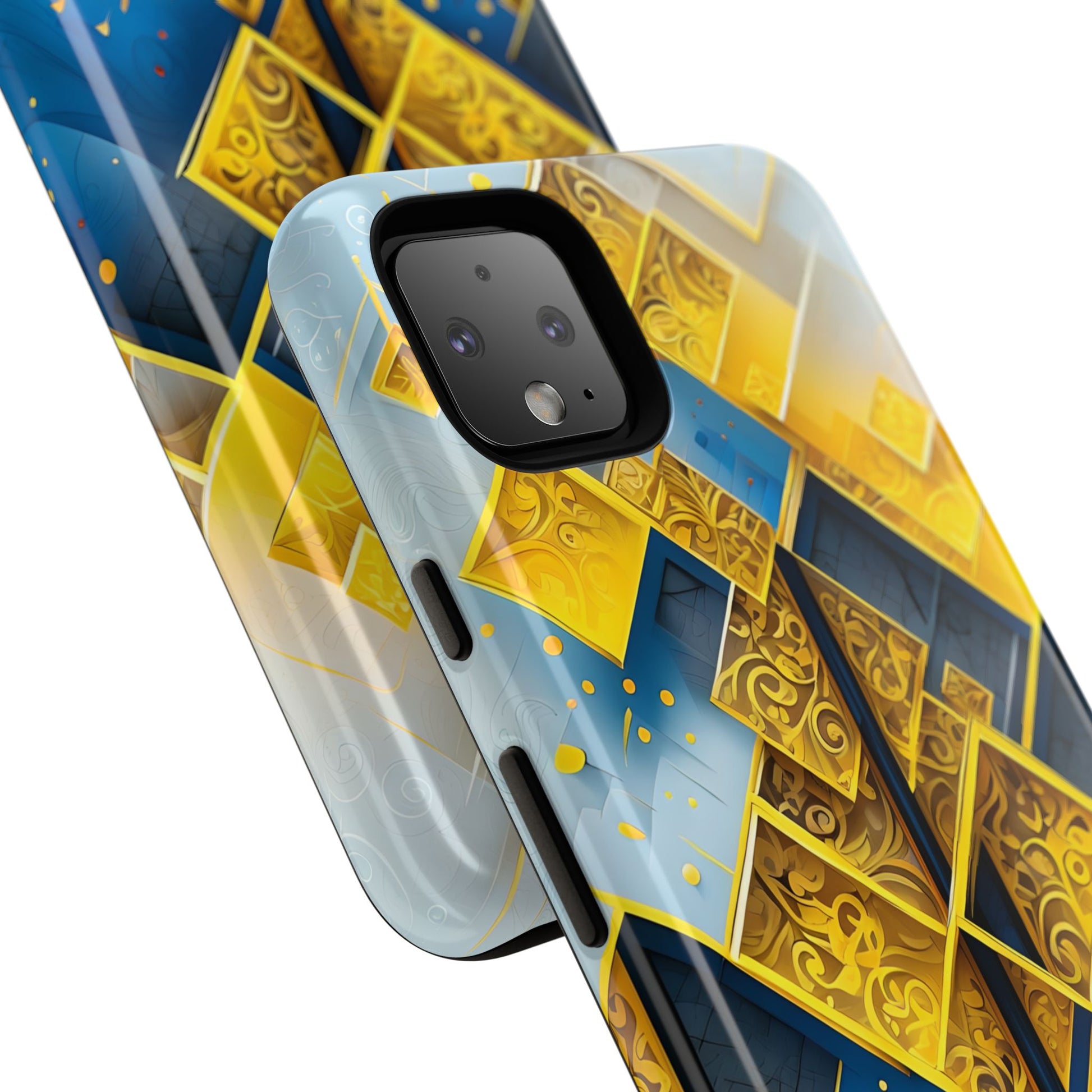 Golden Ascent Luxe Geometric Google Pixel 4XL Tough Case - Elegant Abstract Gold Design