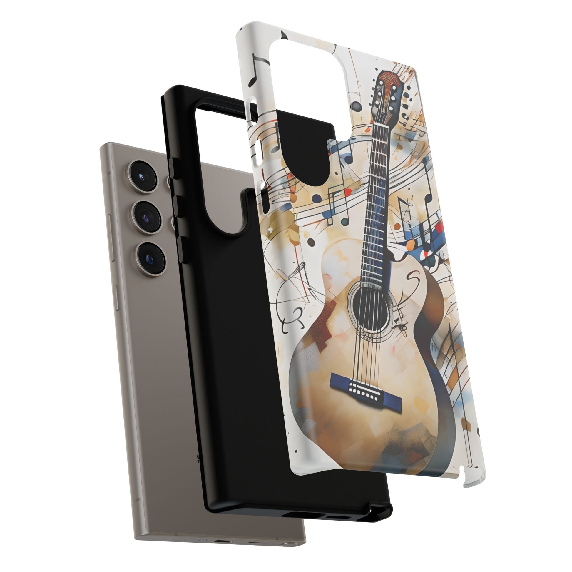 Strum and Flow Acoustic Guitar Art Tough Case for Samsung Galaxy S24 Ultra - Shockproof Phone Cover