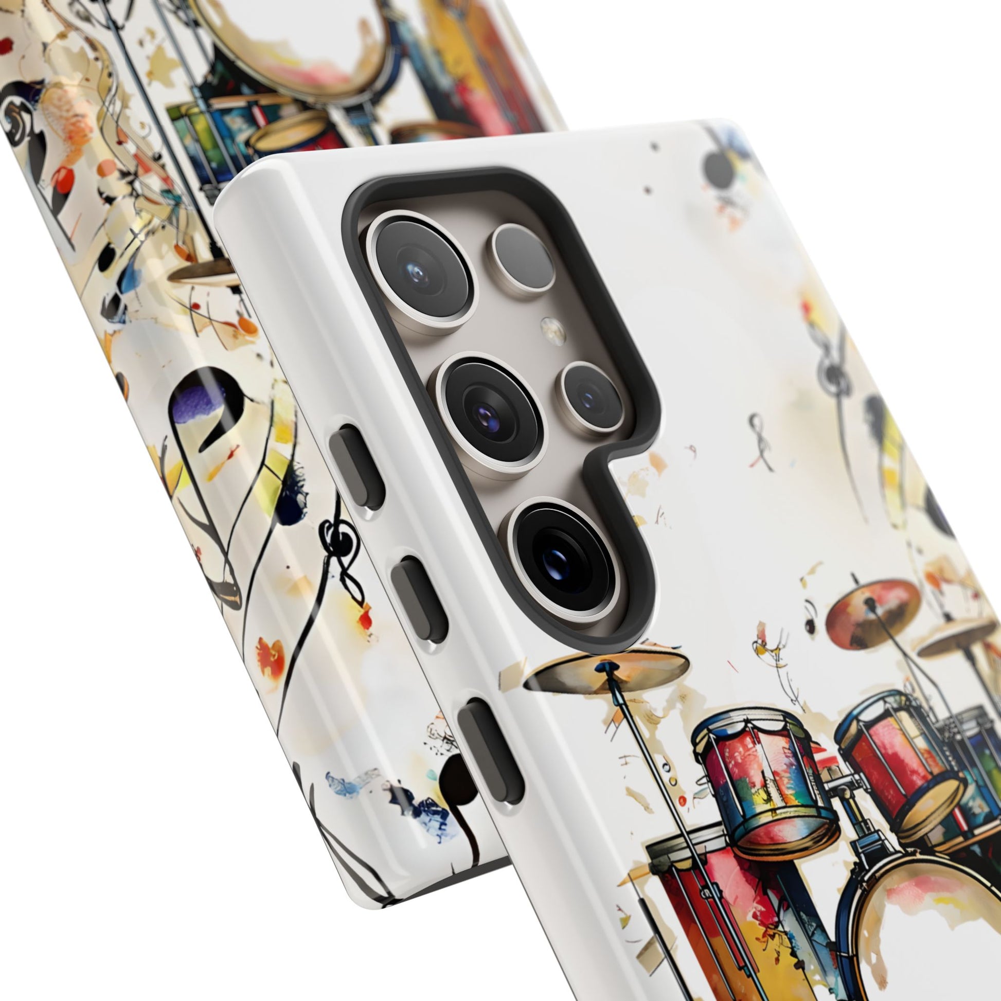 Beatline Abstract Drums and Music Notes Tough Case for Samsung Galaxy S24 Ultra - Shockproof Phone Cover