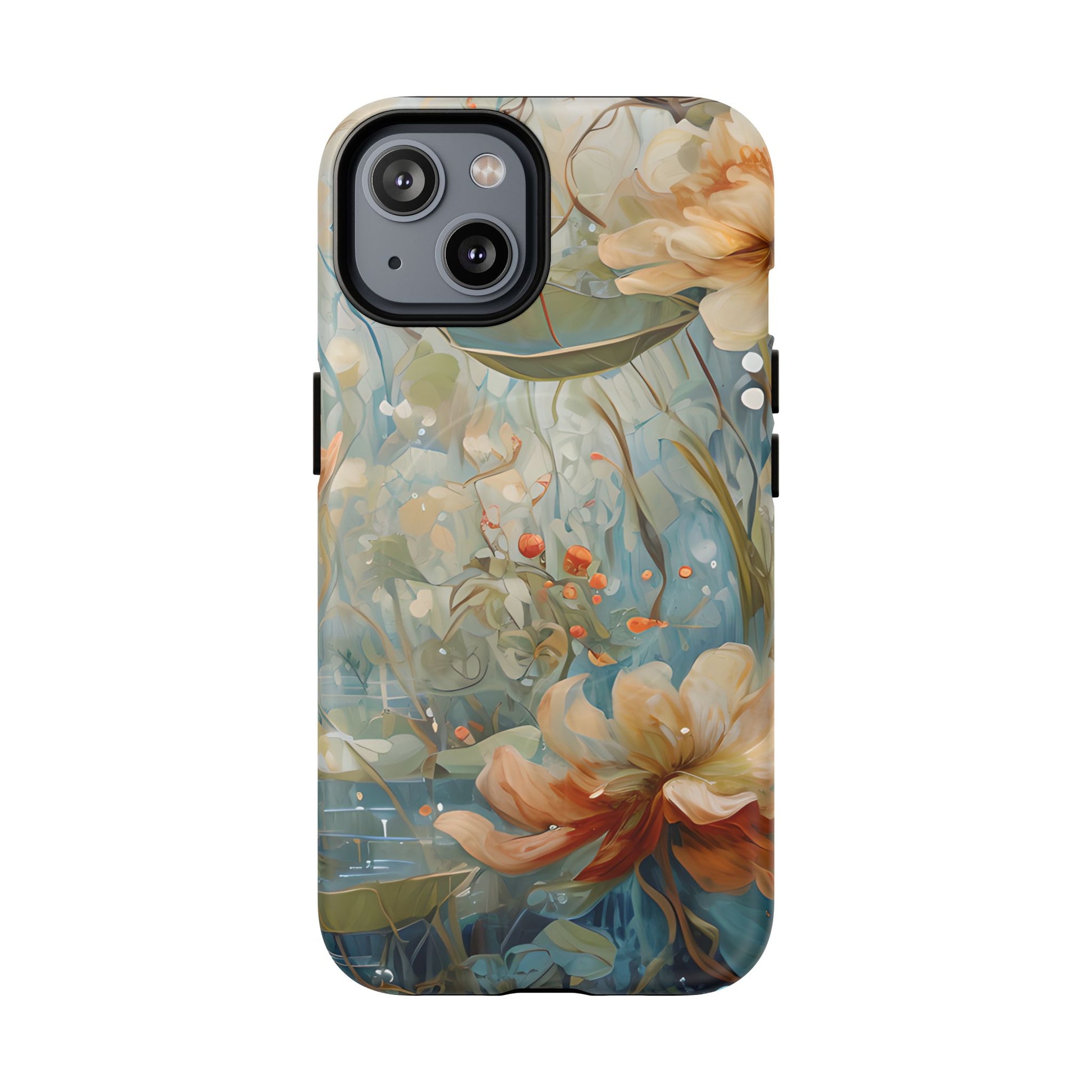 Waterlily Dreamscape - Artistic Floral iPhone 14 MagSafe Phone Case -Waterlily & Lotus Design