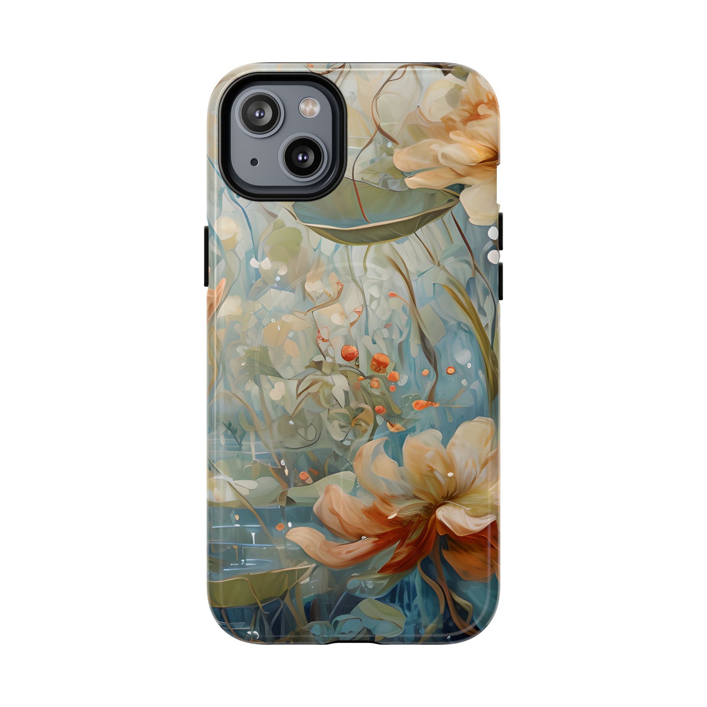 Waterlily Dreamscape - Artistic Floral iPhone MagSafe Phone Case -Waterlily & Lotus Design