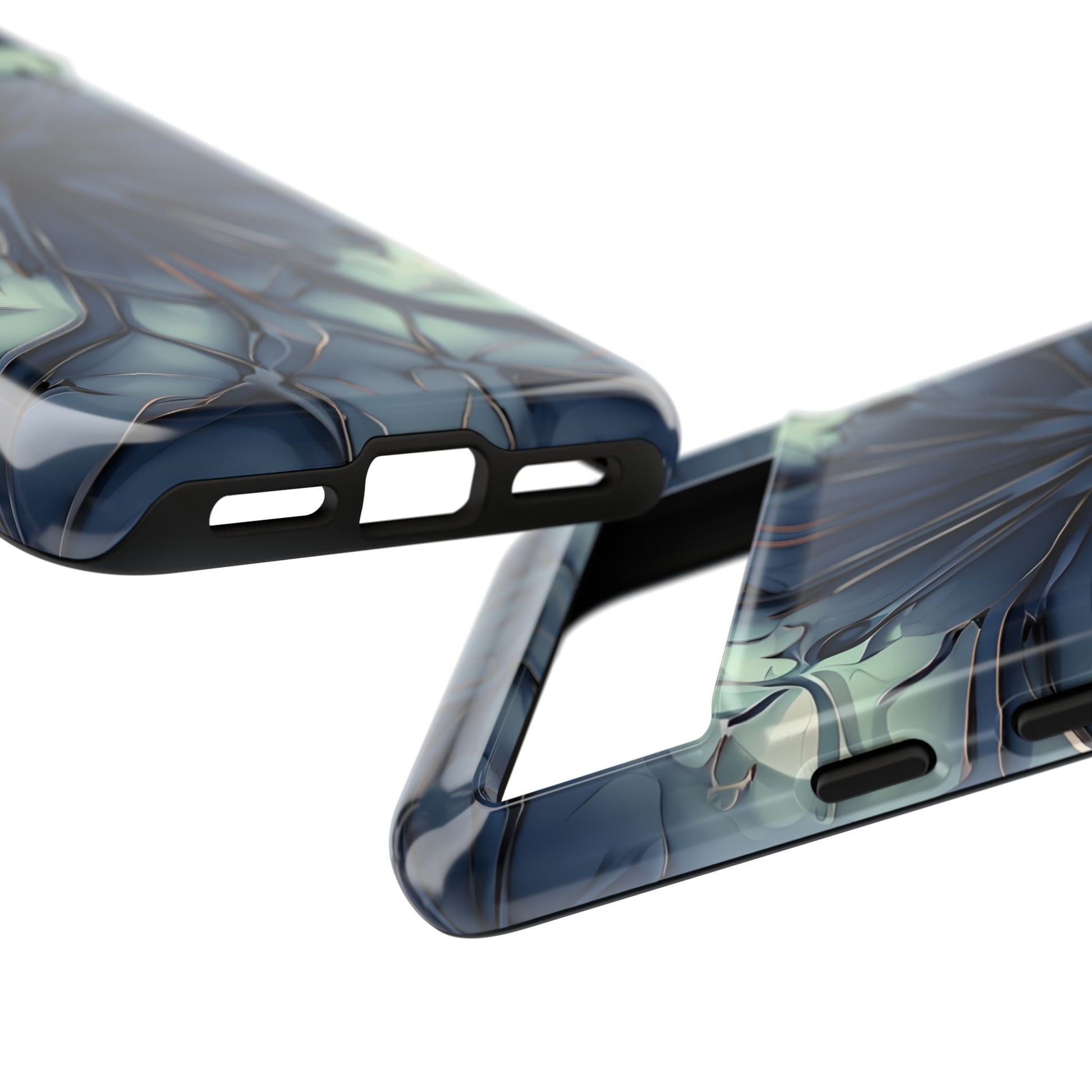Indigo Mosaic - Artistic Kaleidoscope Collection Artistic Floral - Google Pixel 8 Tough Phone Case - Bold Blue Symmetrical Design