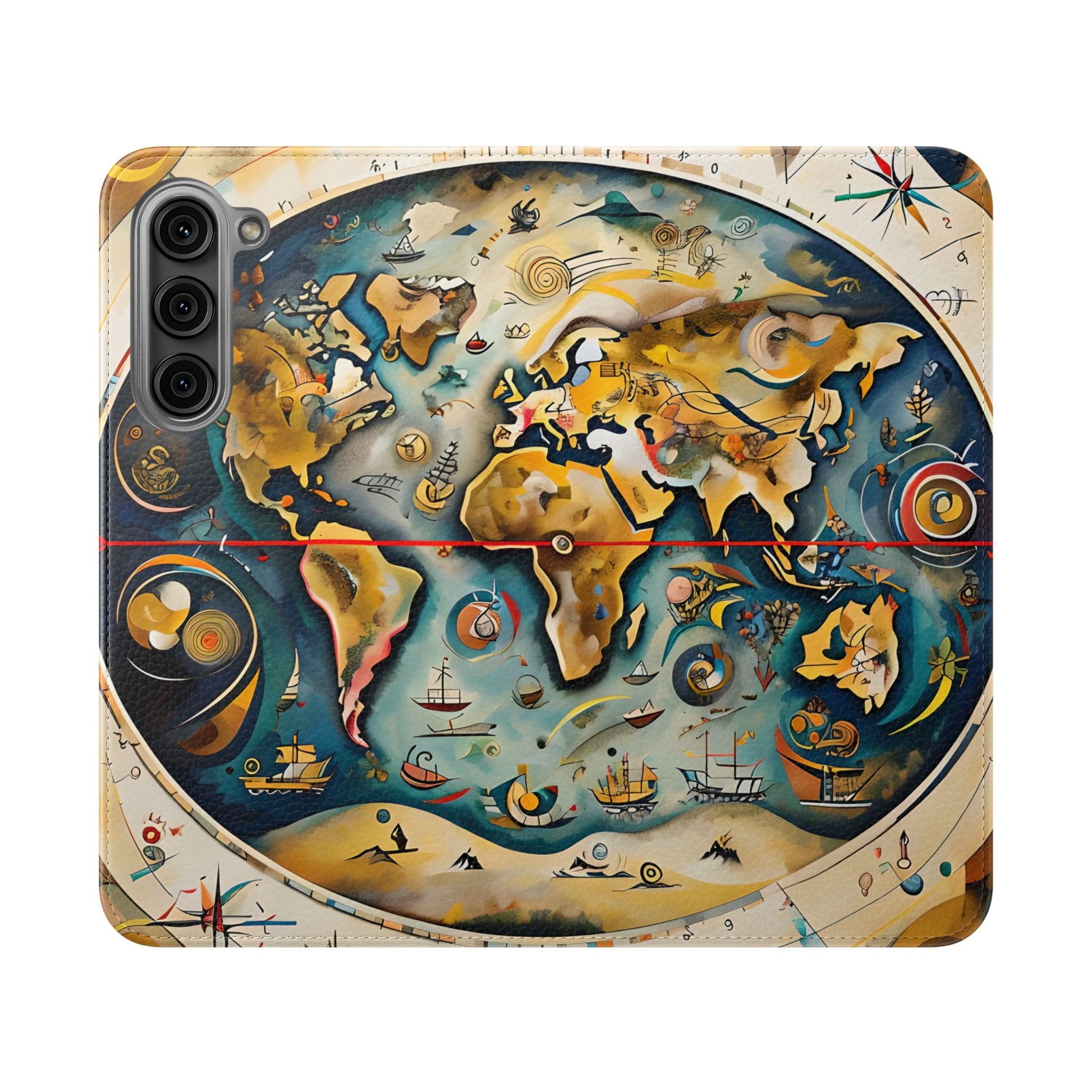 Celestial Map - Vintage-Inspired Phone Wallet Case for Samsung Galaxy S23 Plus