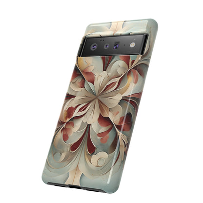 Vintage Baroque Blossom - Ornate Floral Art Google Pixel Tough Phone Case - Elegant Baroque-Inspired Design