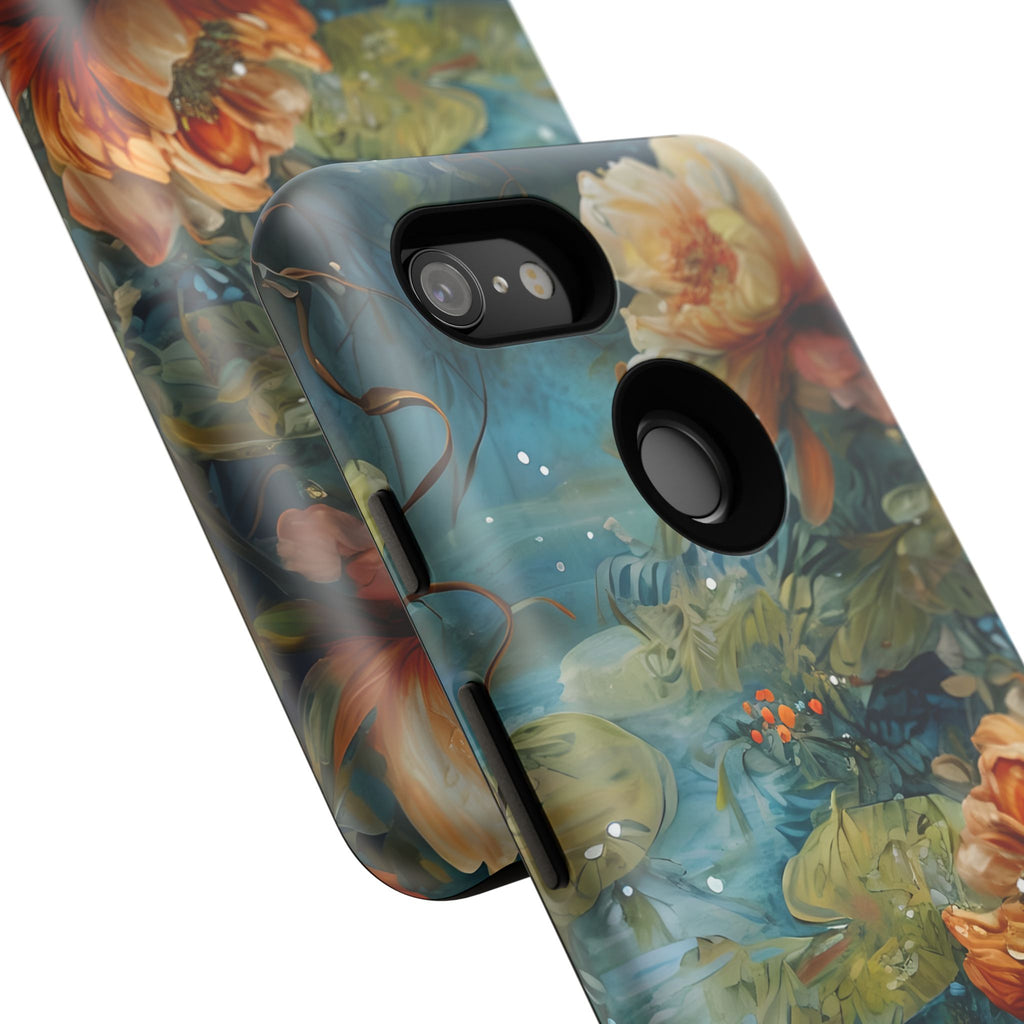 Waterlily Nocturne Tough Case for Google Pixel 3- Premium Artistic Shockproof Cover, Elegant Protective Phone Case