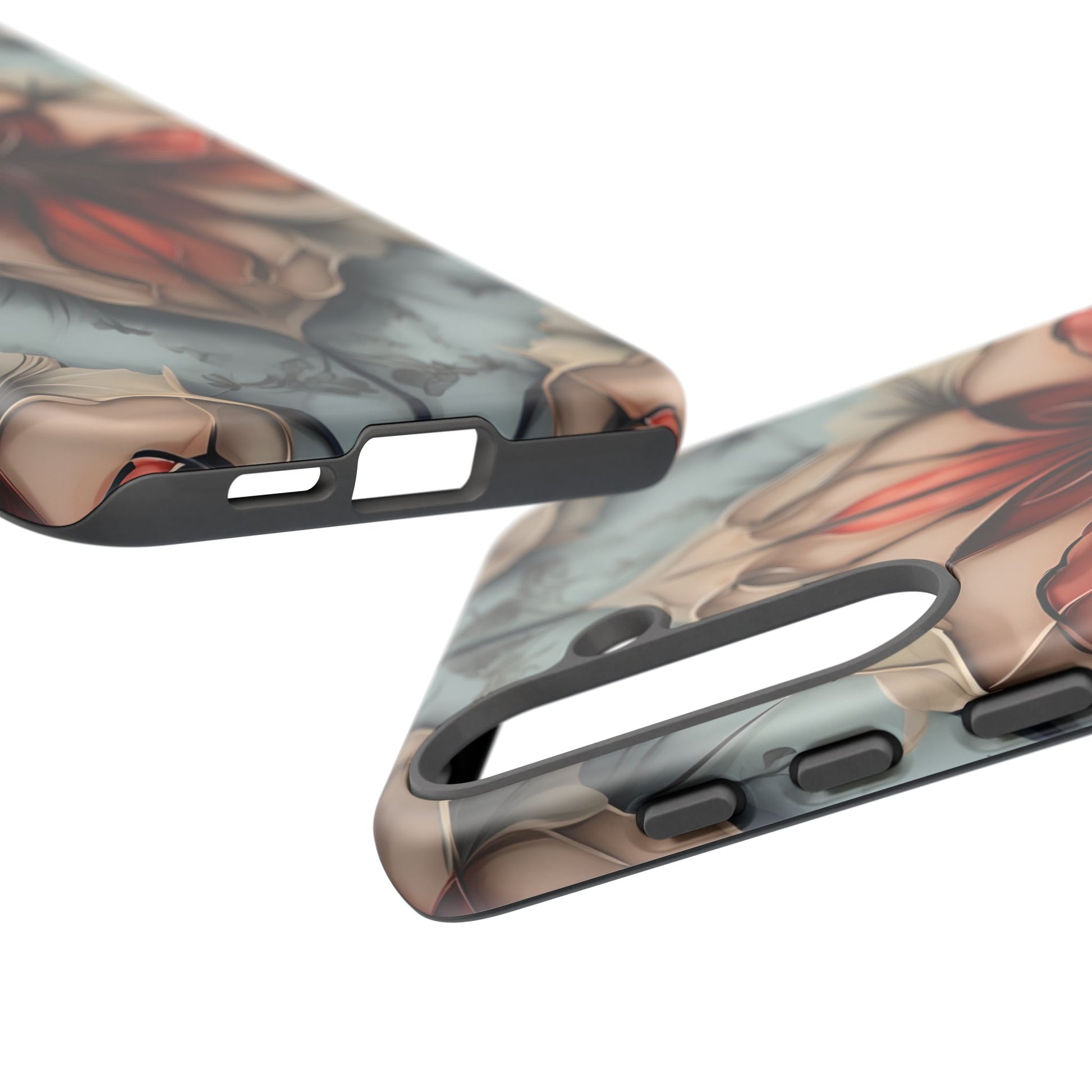 Ember Bloom - Kaleidoscope Collection Artistic Floral - Samsung Galaxy S25 Plus Tough Phone Case - Fiery Symmetrical Design