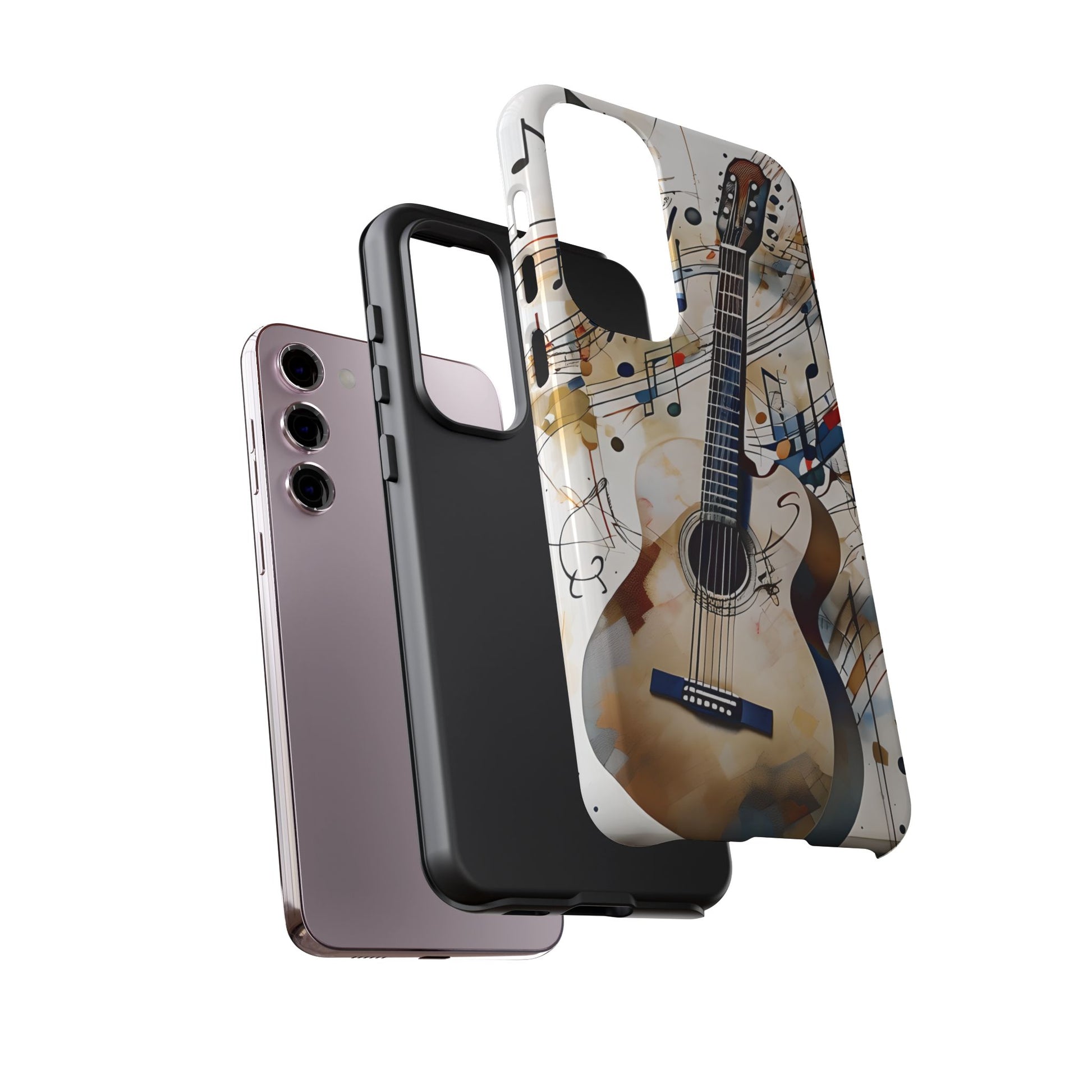 Strum and Flow Acoustic Guitar Art Tough Case for Samsung Galaxy S23 Plus - Shockproof Phone Cover