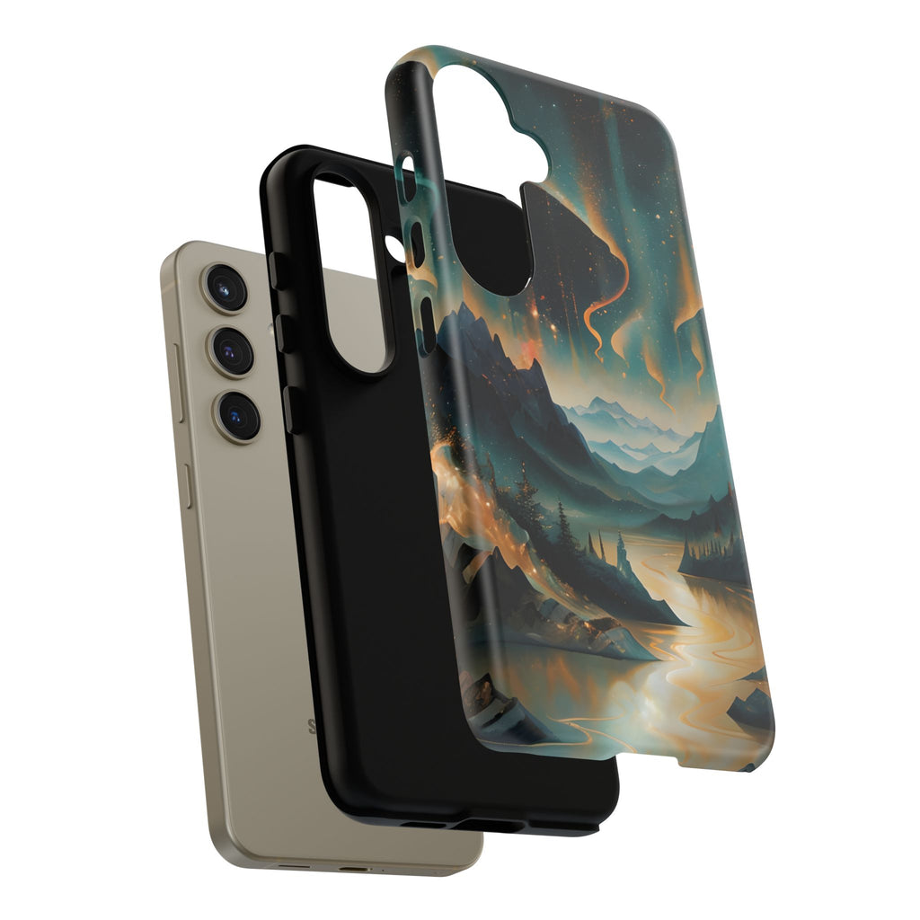Aurora Dreamscape Samsung Galaxy S24 Tough Case - Artistic Northern Lights Cover - Premium Abstract Design