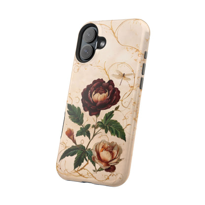 Vintage Burgundy Rose iPhone MagSafe Case