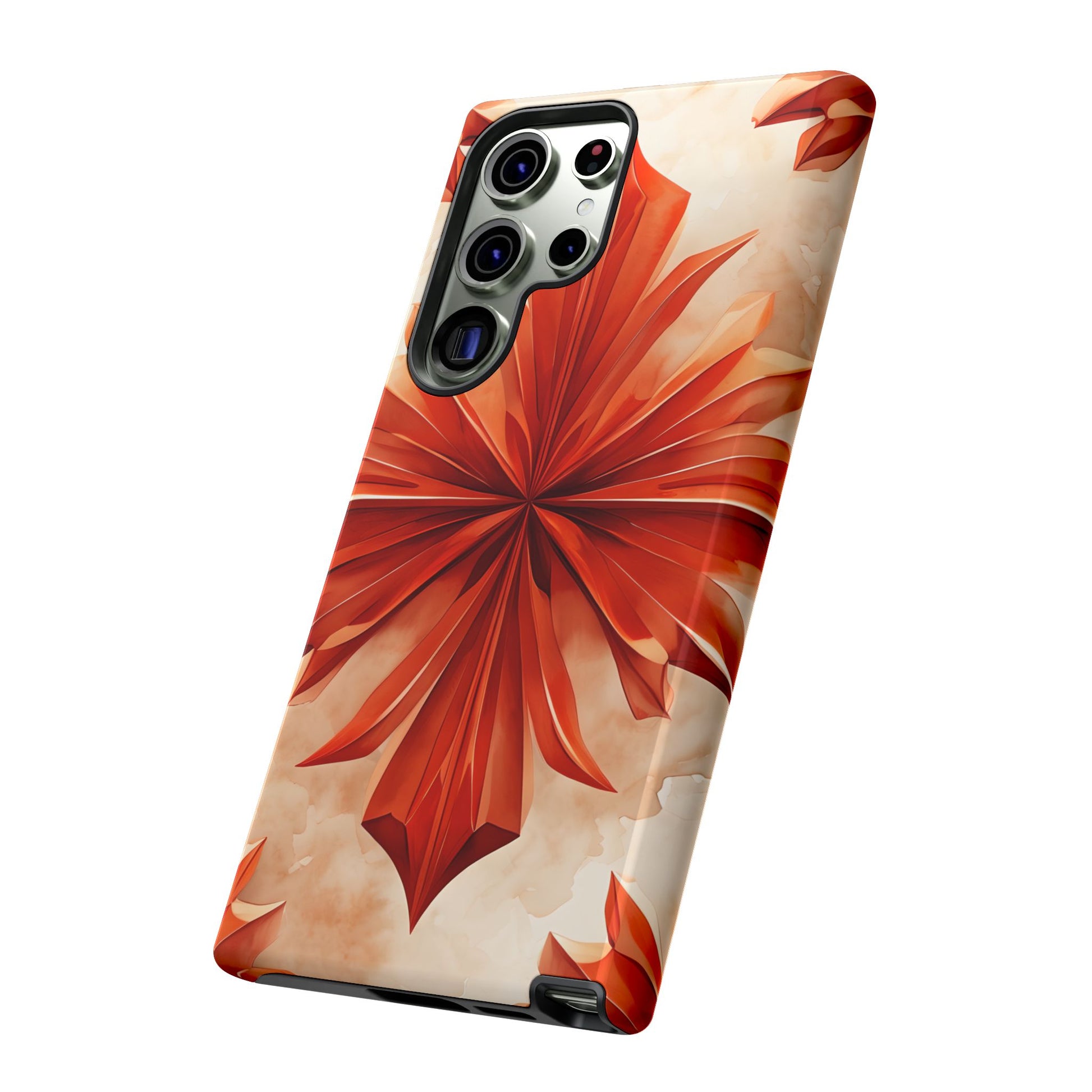 Sunset Fleur Samsung Galaxy S23 Ultra - Kaleidoscope Collection of MagSafe Compatible - Vibrant Sunset Flower Design