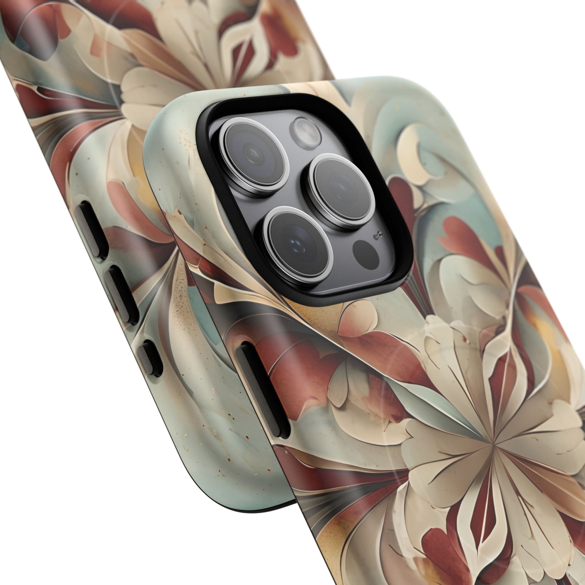 Vintage Baroque Blossom - Ornate Floral Art iPhone 15 Pro Max MagSafe Phone Case - Elegant Baroque-Inspired Design