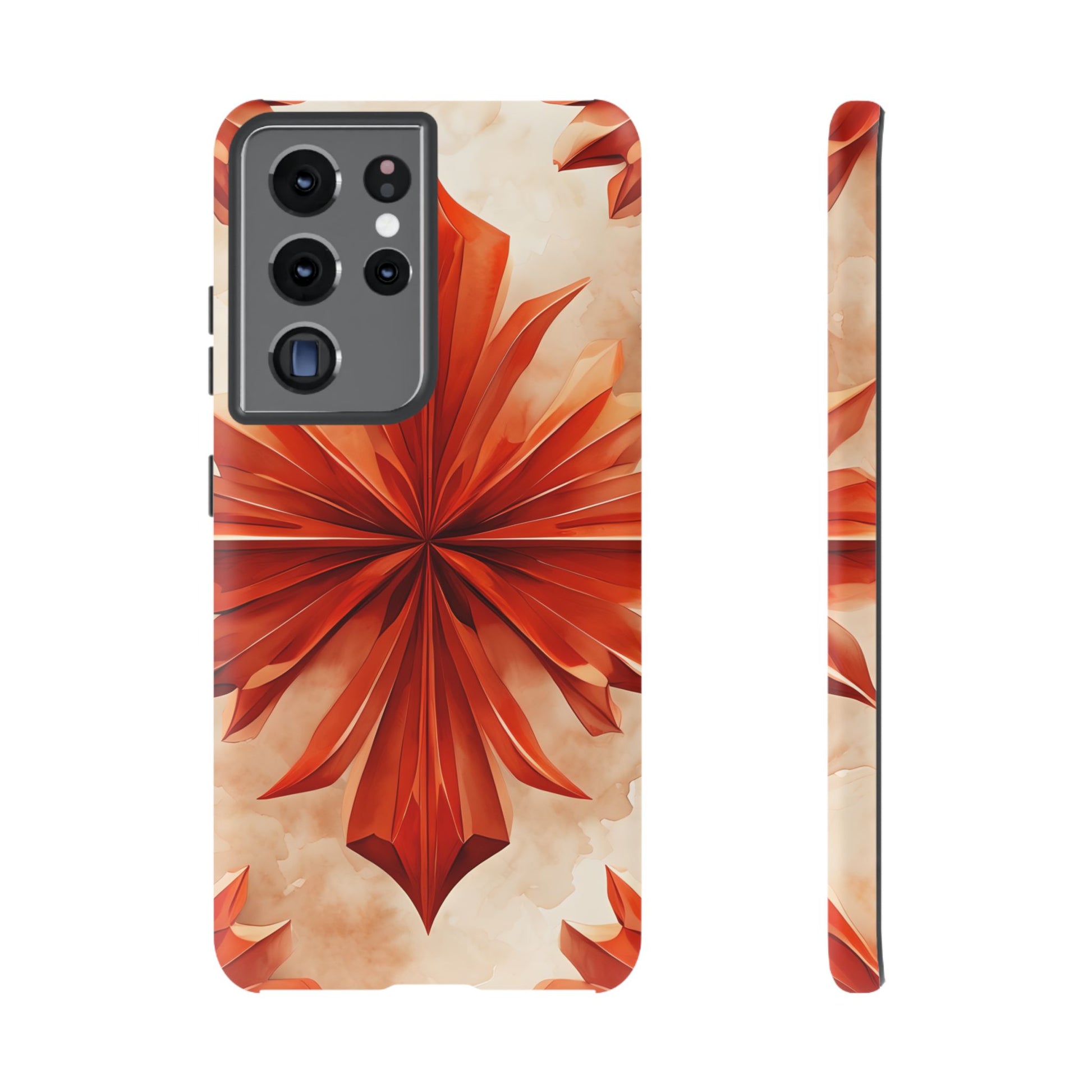 Sunset Fleur Samsung Galaxy S21 Ultra - Kaleidoscope Collection of MagSafe Compatible - Vibrant Sunset Flower Design