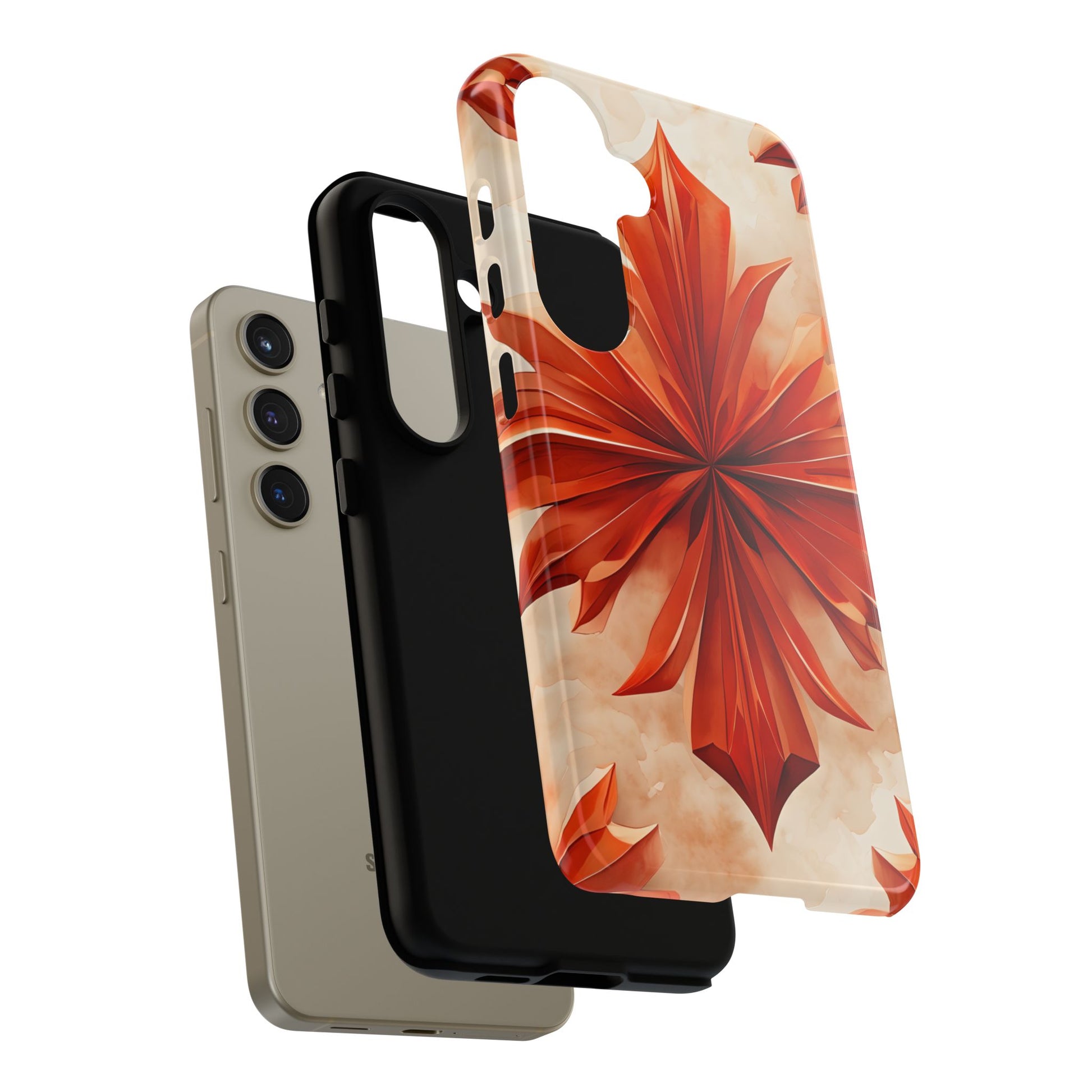 Sunset Fleur Samsung Galaxy S24 - Kaleidoscope Collection of MagSafe Compatible - Vibrant Sunset Flower Design