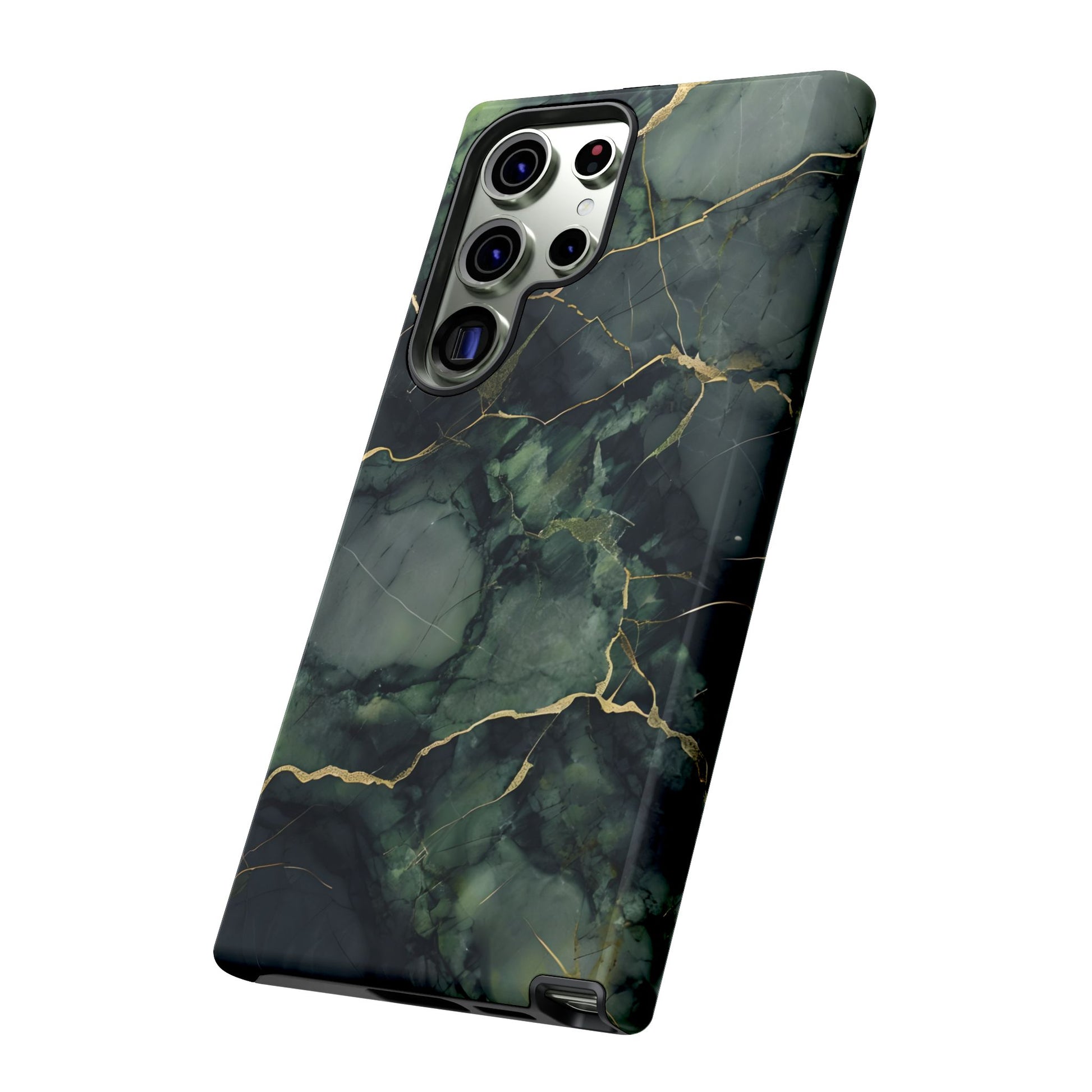 Verdant Vein Tough Case for Samsung Galaxy S23 Ultra - Luxury Gold Vein, Nature-Inspired Protective Cover