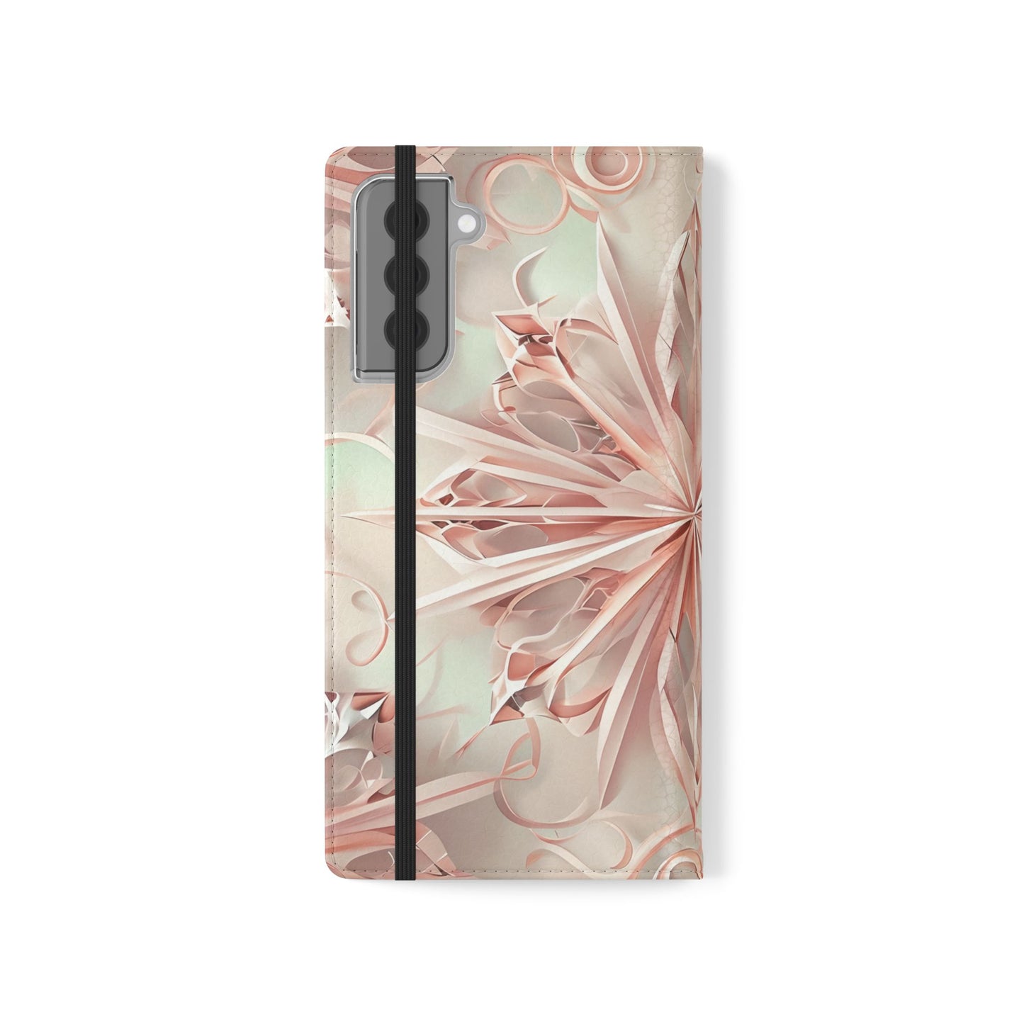Blush Frost - Abstract Wallet Phone Case for Samsung Galaxy