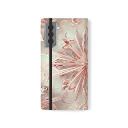 Blush Frost - Abstract Wallet Phone Case for Samsung Galaxy