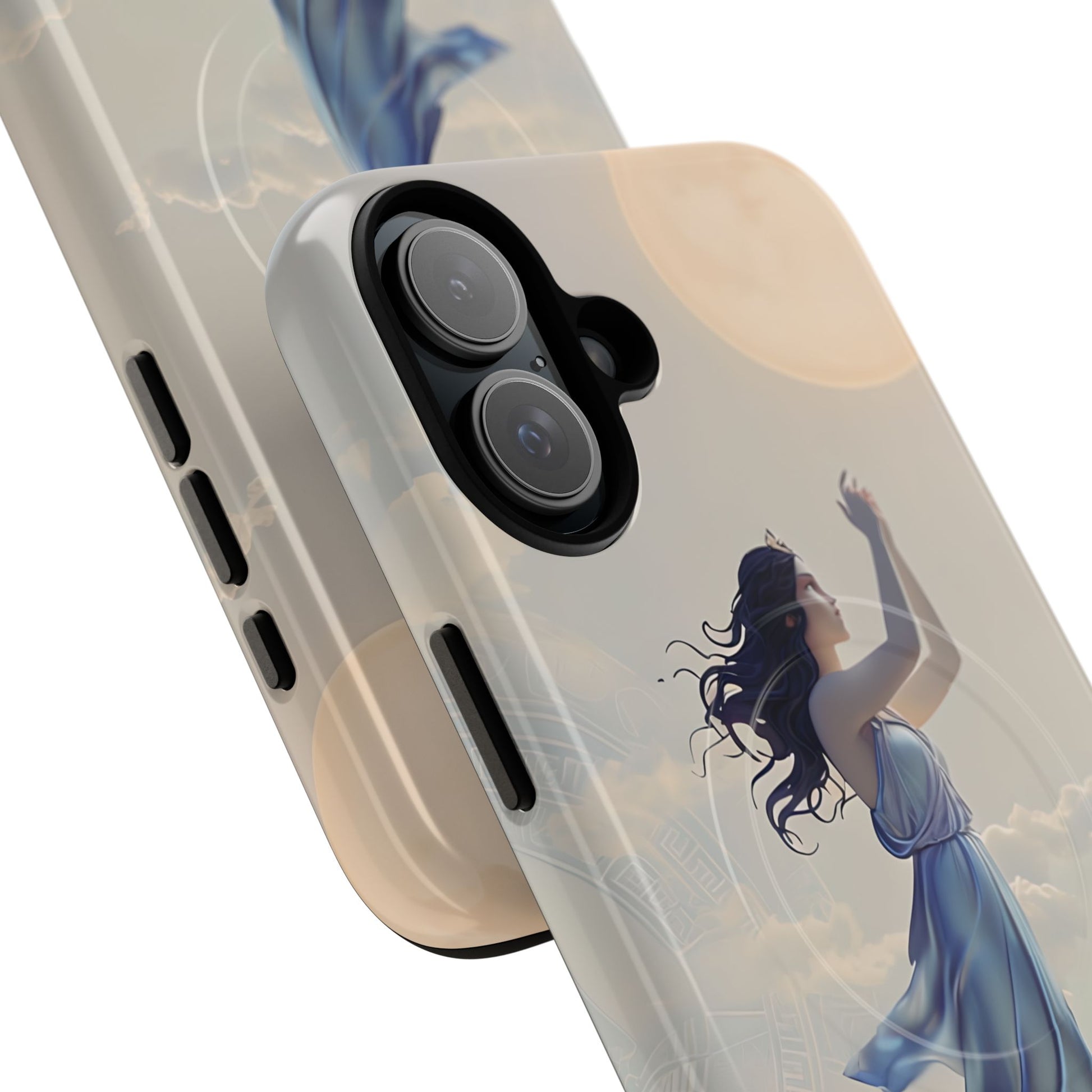 Moonlit Ascend - Ethereal Celestial Art iPhone 16 Plus MagSafe Phone Case -Dreamy Night Sky & Floating Woman Design