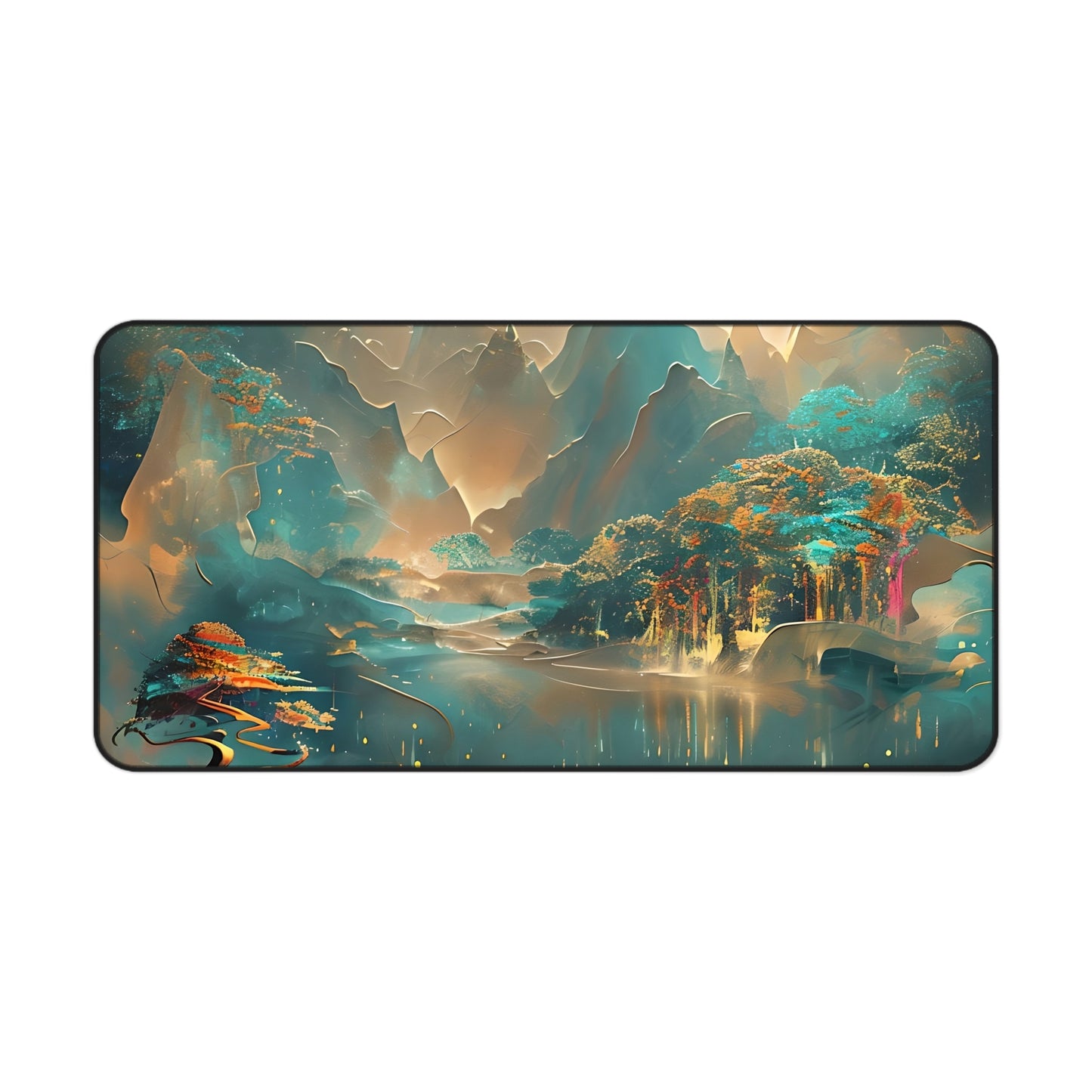 Misty Horizon Desk Mat - Premium Office Desk Pad, 3 Sizes Available, Artistic Workspace Protection