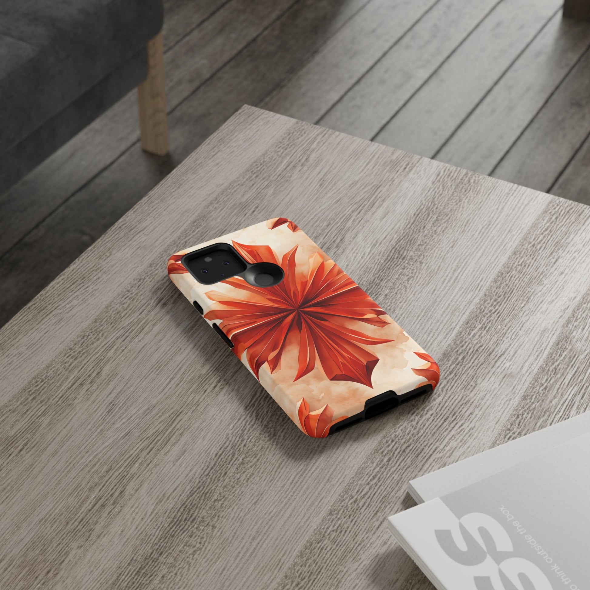 Sunset Fleur Google Pixel 5 5G- Kaleidoscope Collection of MagSafe Compatible - Vibrant Sunset Flower Design