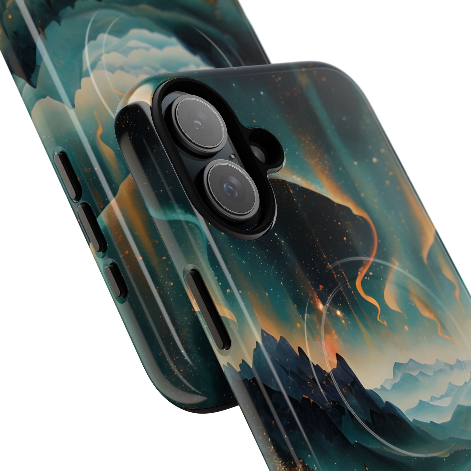 Aurora Dreamscape iPhone 16 Plus Case – Northern Lights Art, MagSafe Compatible, Tough Shockproof Cover