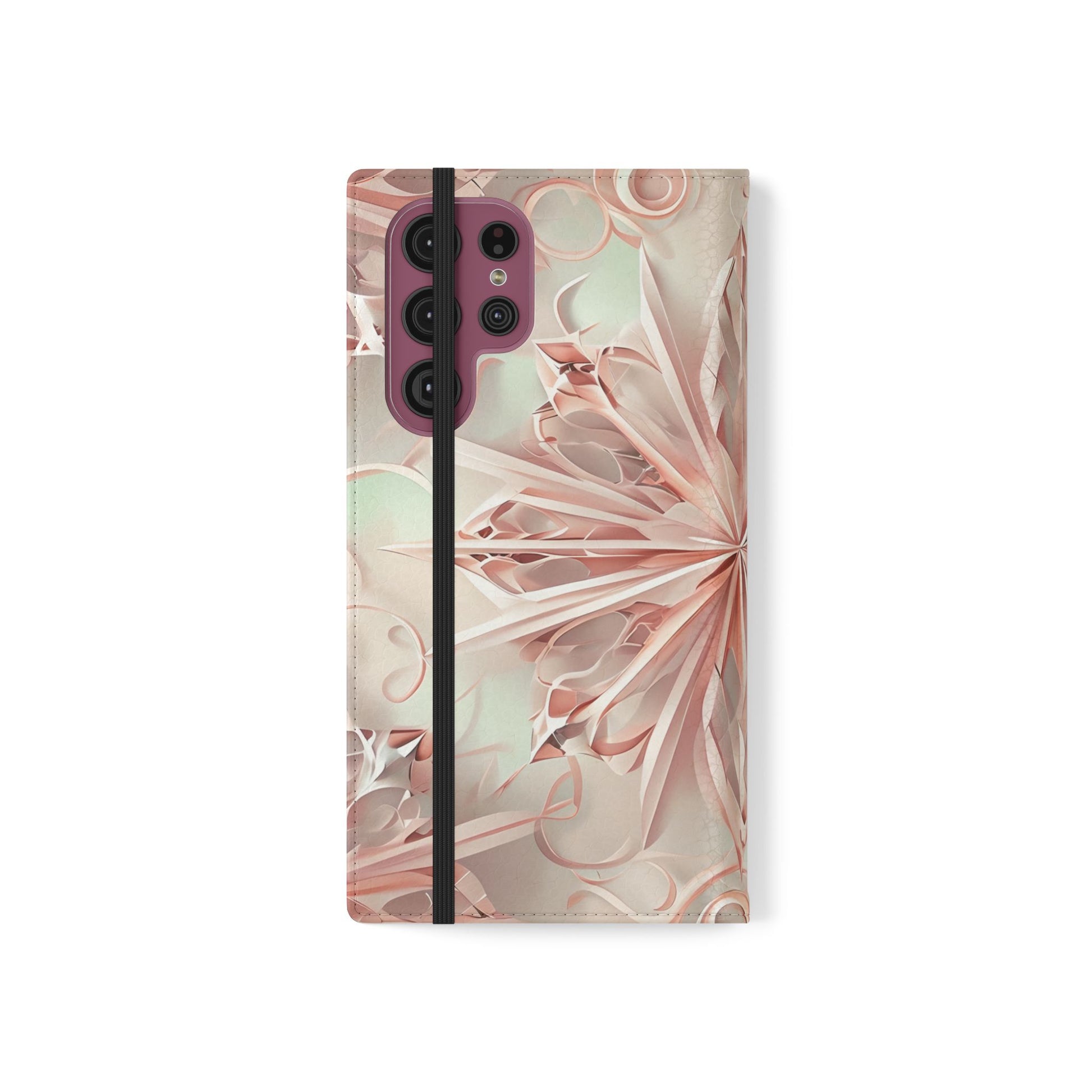 Blush Frost - Abstract Wallet Phone Case for Samsung Galaxy S22 Ultra