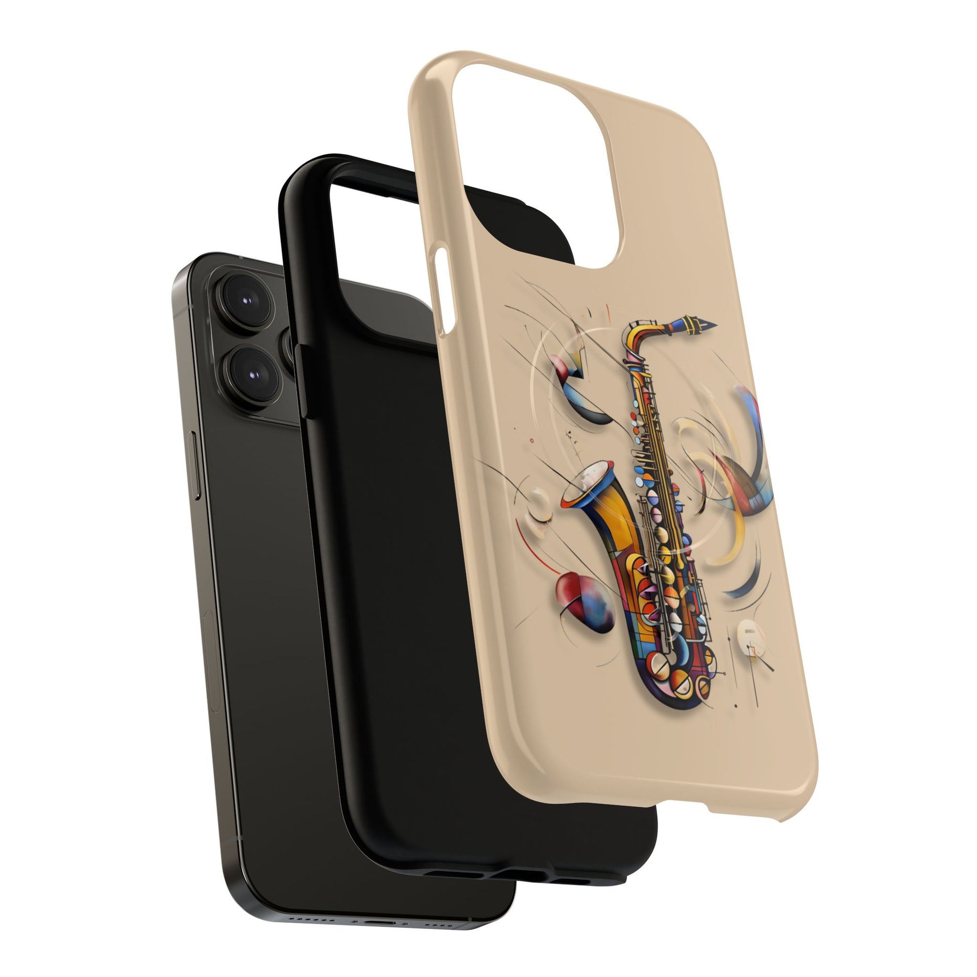 Brass Rhapsody Artistic Saxophone Music iPhone 14 Pro Max MagSafe Case