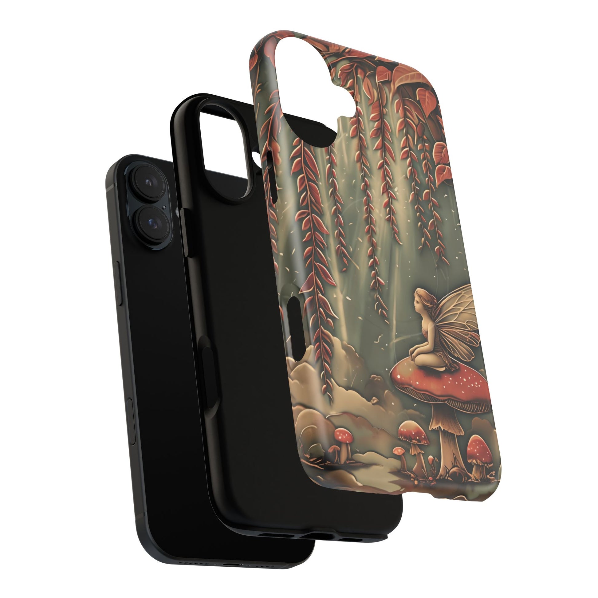 Willow Whisper - Tranquil Nature Art iPhone 16 Plus MagSafe Phone Case - Serene Willow Tree & Meditative Figure Design