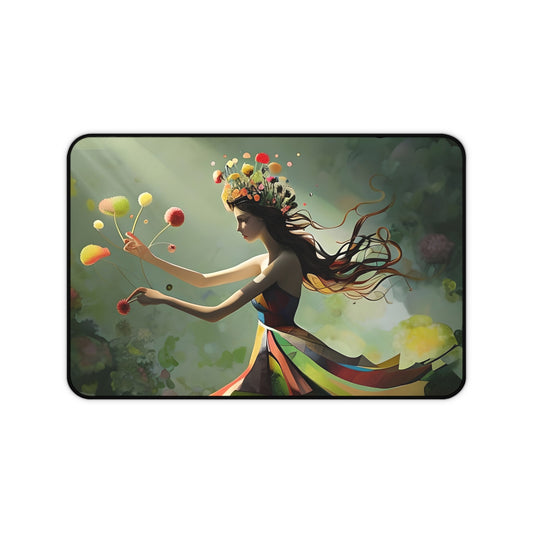 Dancing Wildflower Must Desk Mat - Premium Office Desk Pad, 3 Sizes Available, Artistic Workspace Protection