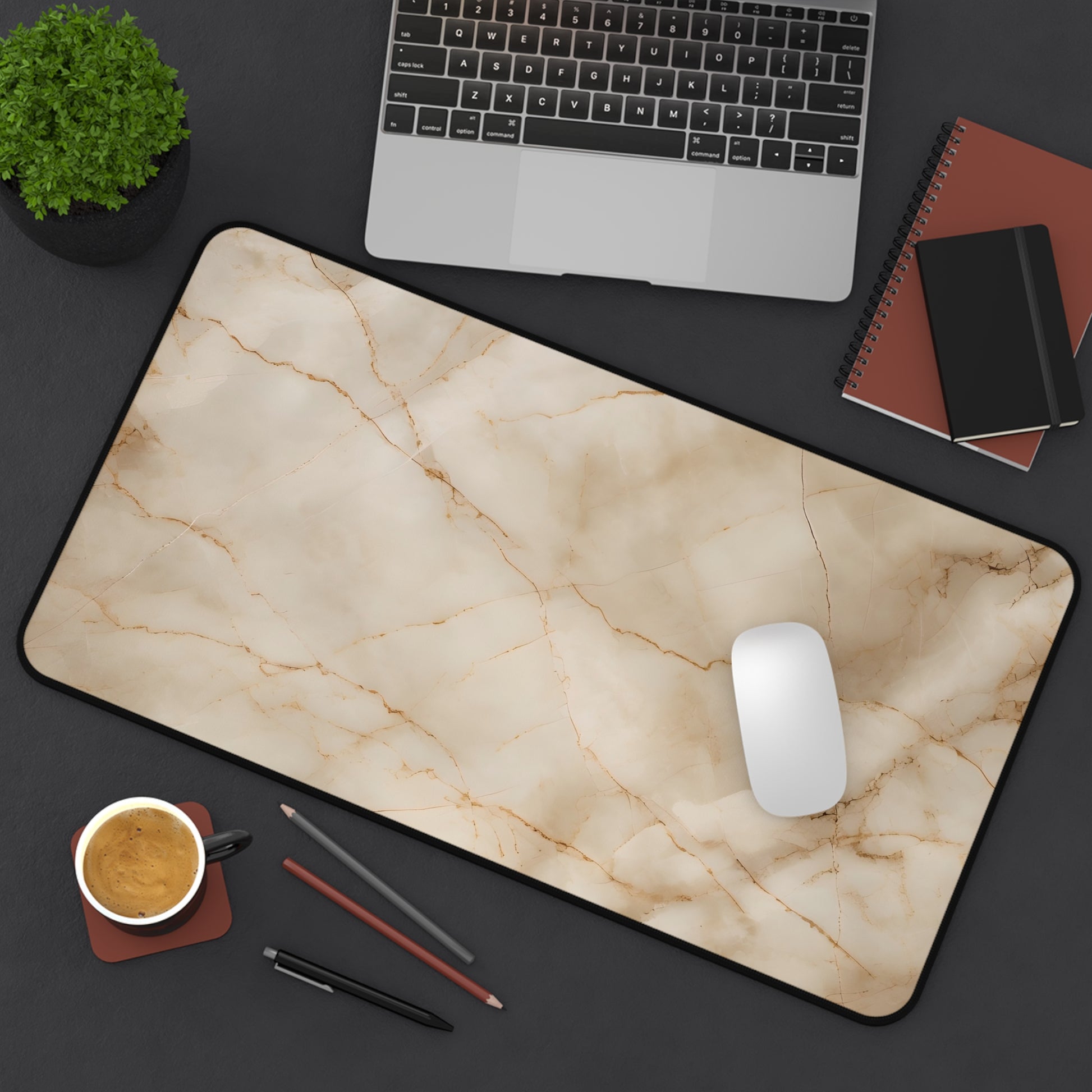 Parchment Mist Designer Desk Mat - Premium Office Desk Pad, 3 Sizes Available, Artistic Workspace Protection
