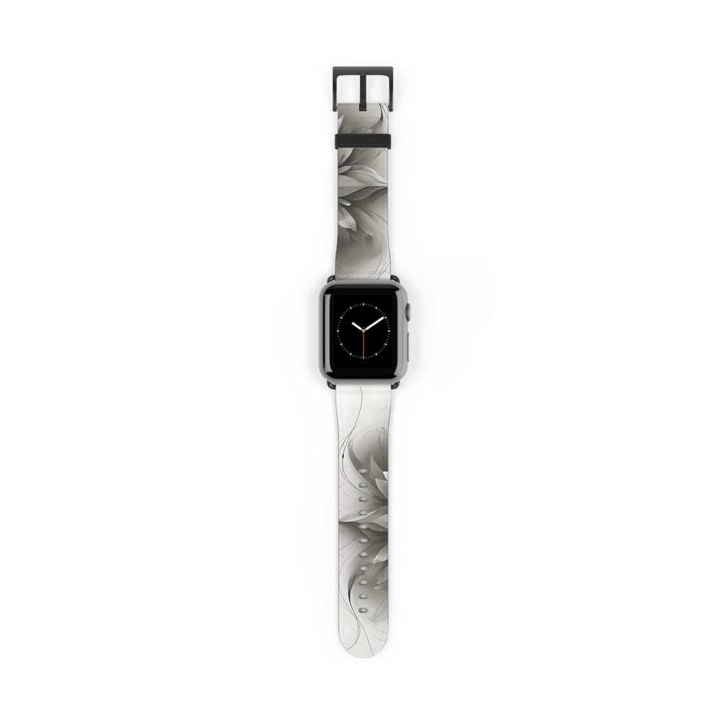 Silver Lotus Apple Watch Band Strap - Timeless Design for your Timepiece