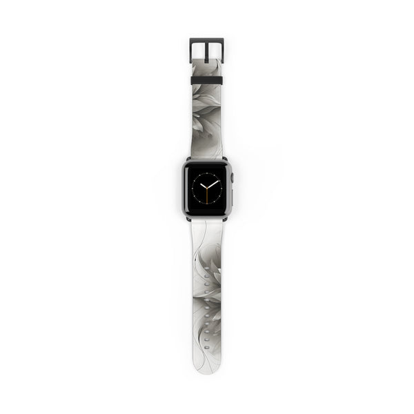 Silver Lotus Apple Watch Band Strap - Timeless Design for your Timepiece