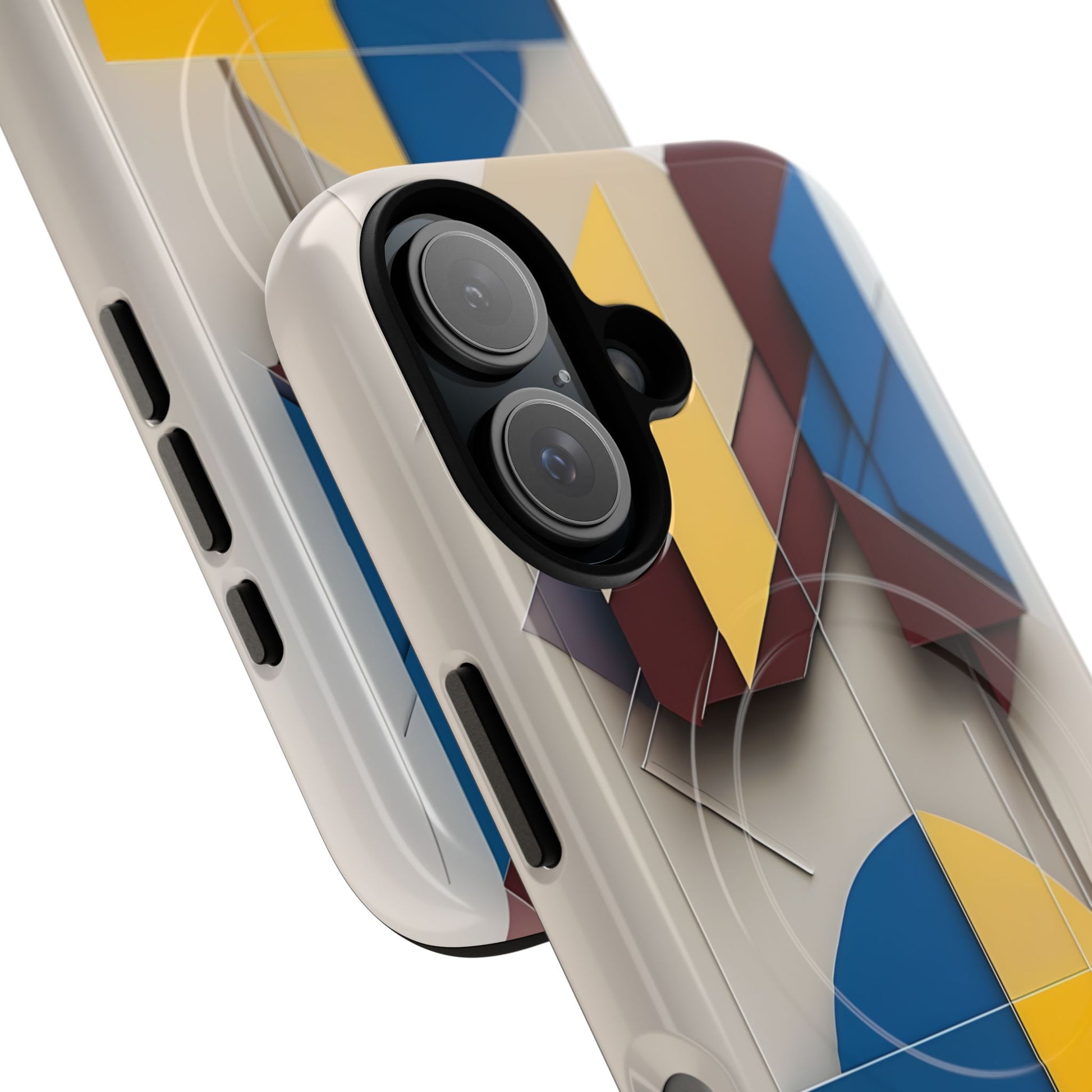 Chromatic Construct iPhone 16 MagSafe Phone Case -Modern Geometrical Design, Primary Colors